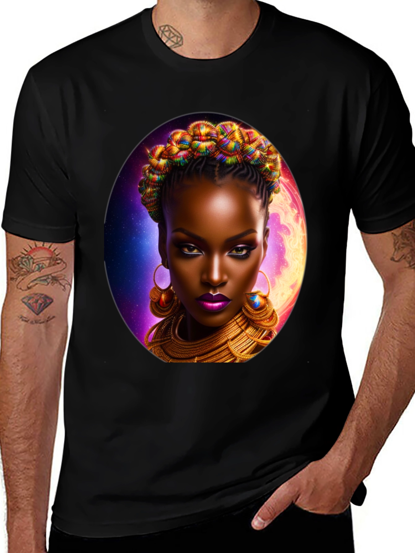 Variant 23 of Artistic Black Woman Graphic Tee