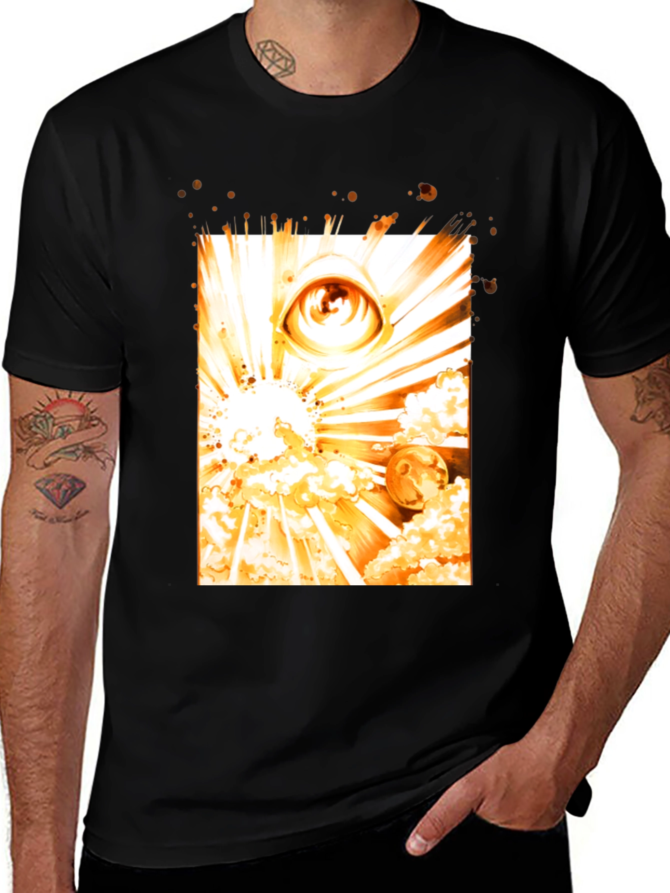 Variant 4 of Eye of Ra Graphic Tee - Black Cotton Blend