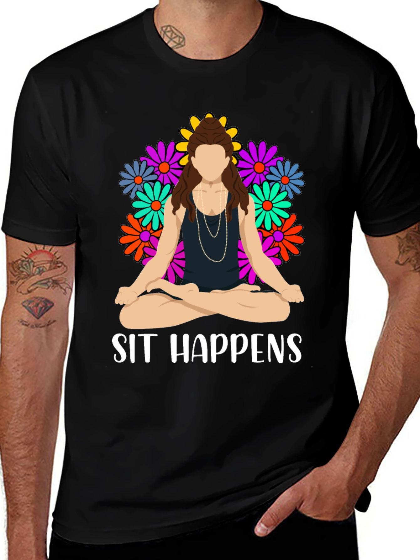 Variant 7 of Sit Happens Yoga Graphic Tee
