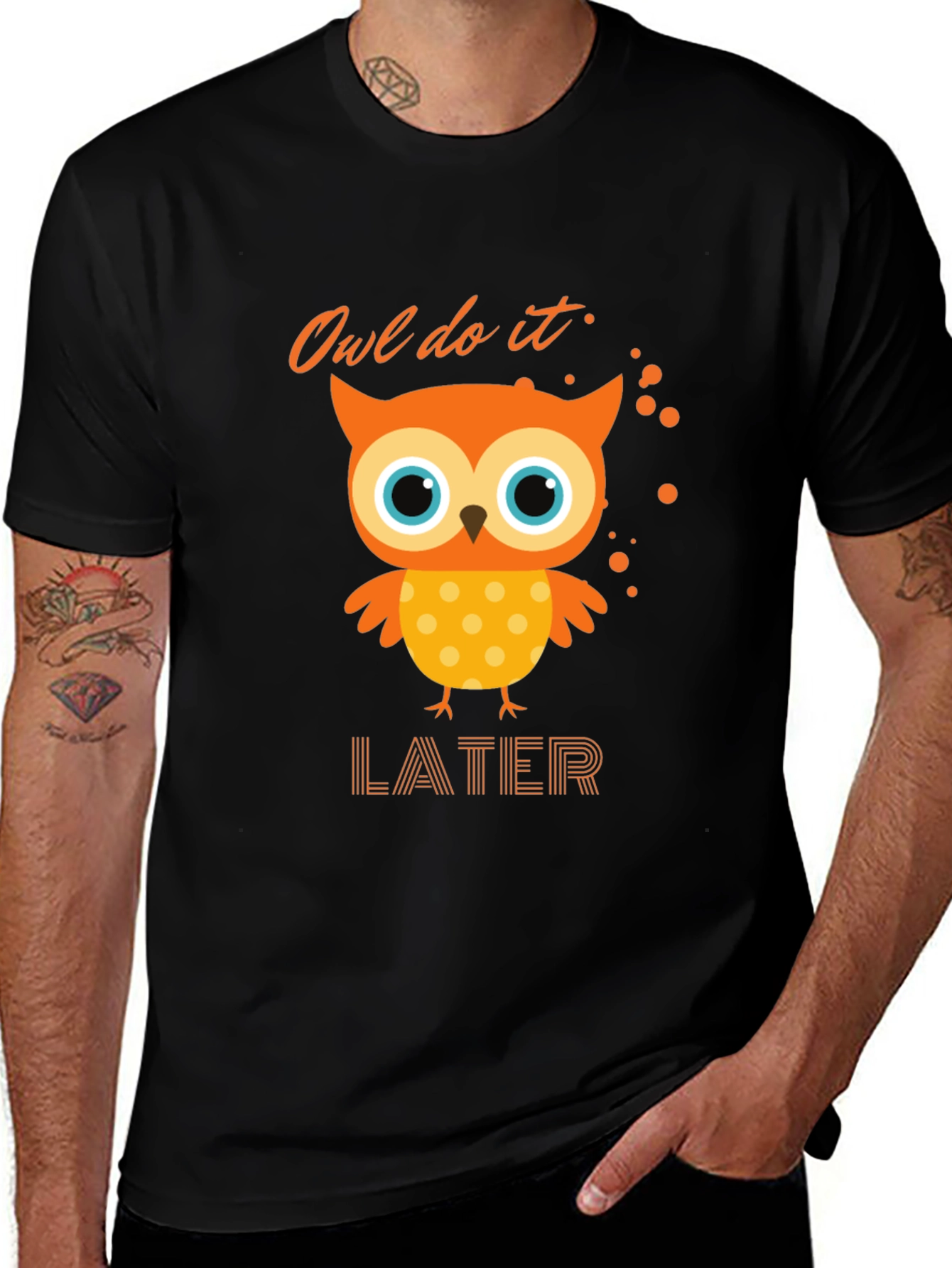 Variant 17 of Owl Do It Later Graphic T-Shirt