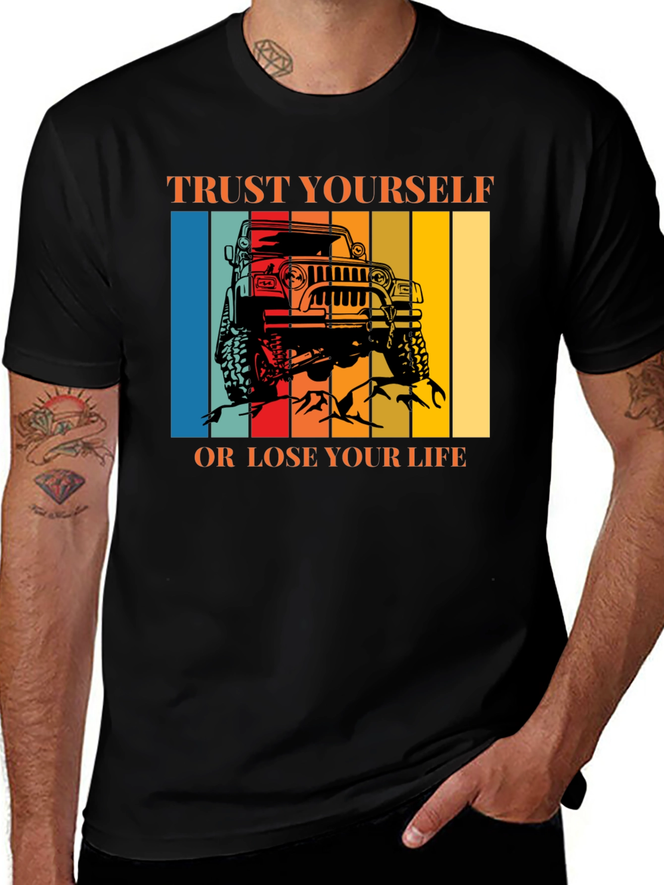 Variant 23 of Trust Yourself Jeep Graphic Tee
