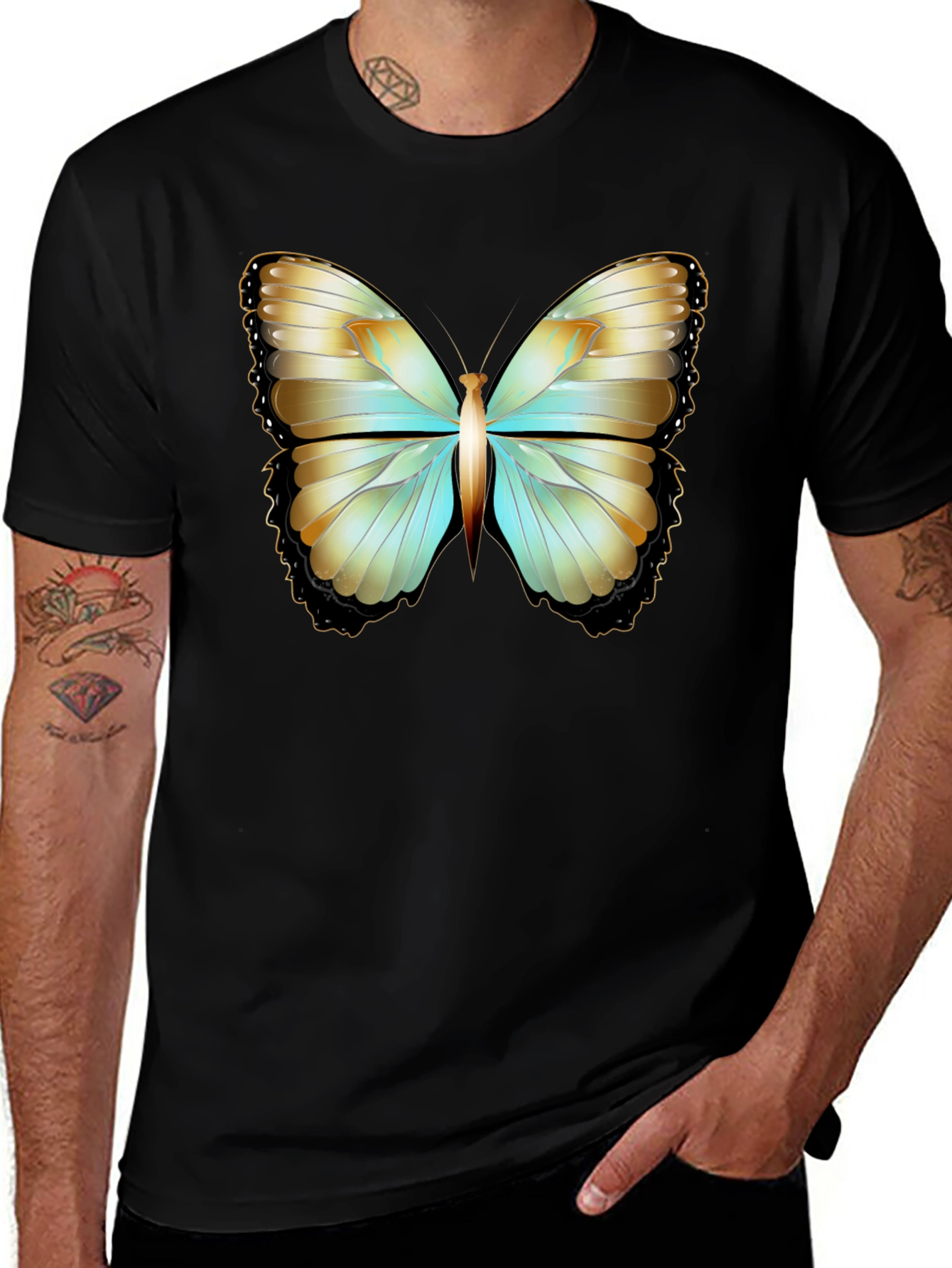 Variant 5 of Butterfly Graphic T-Shirt - Stylish Men's Tee