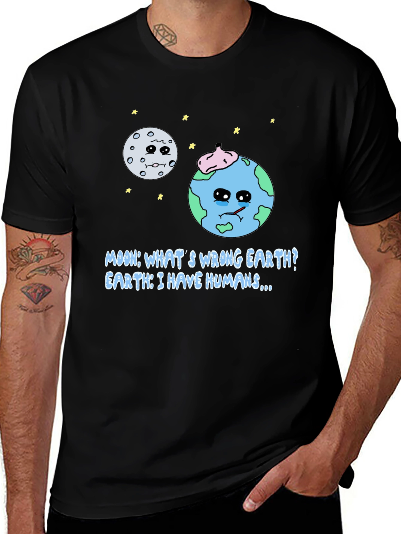 Variant 3 of Earth's Lament T-Shirt - Funny Planet Design