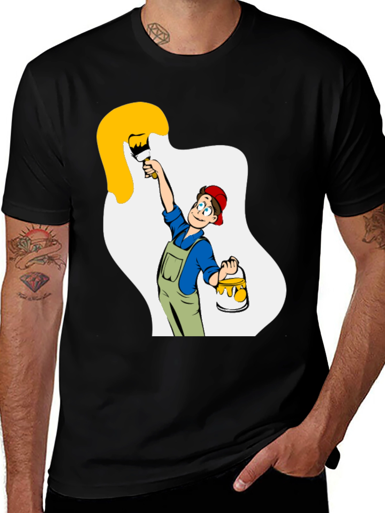 Variant 26 of Painter Cartoon Graphic T-Shirt
