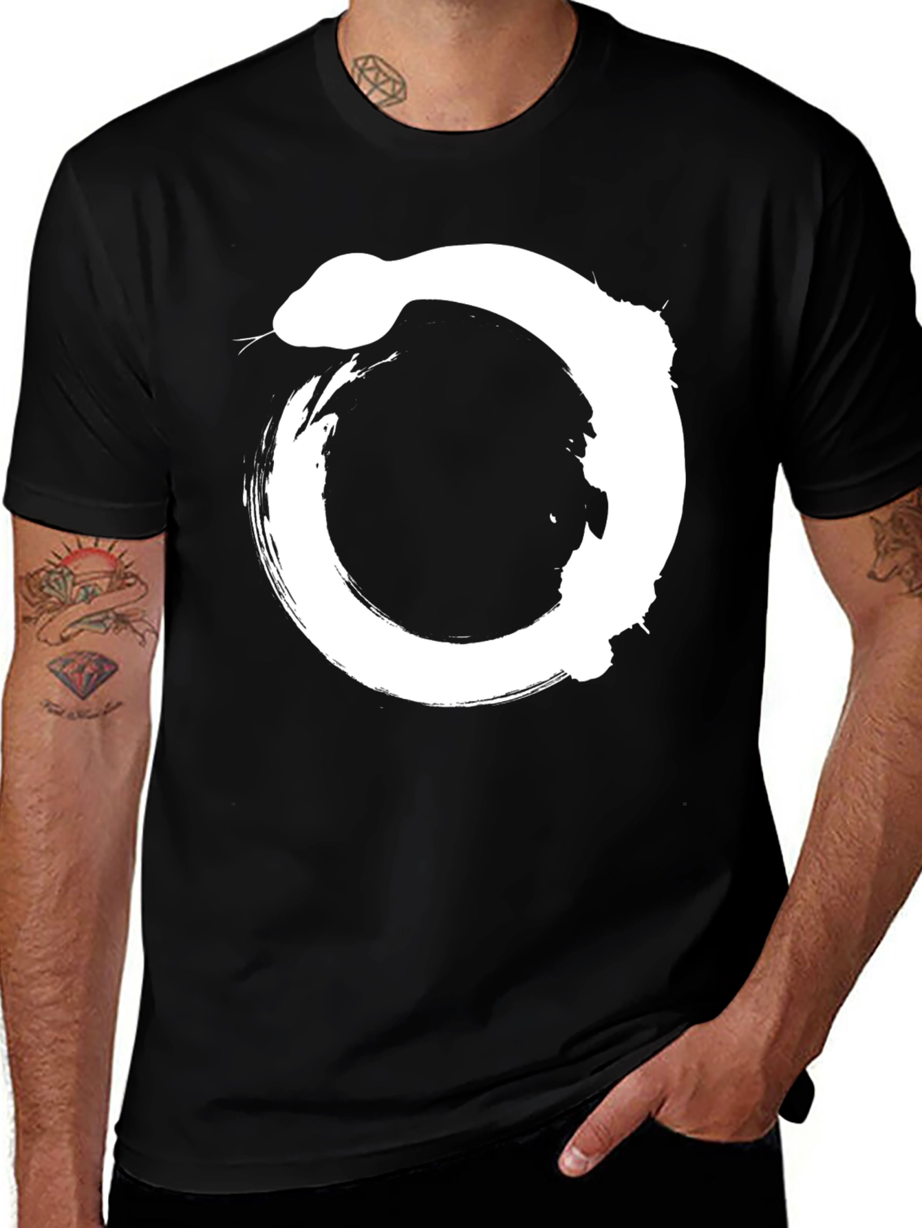 Ouroboros Snake Circle Graphic T-Shirt - Unisex