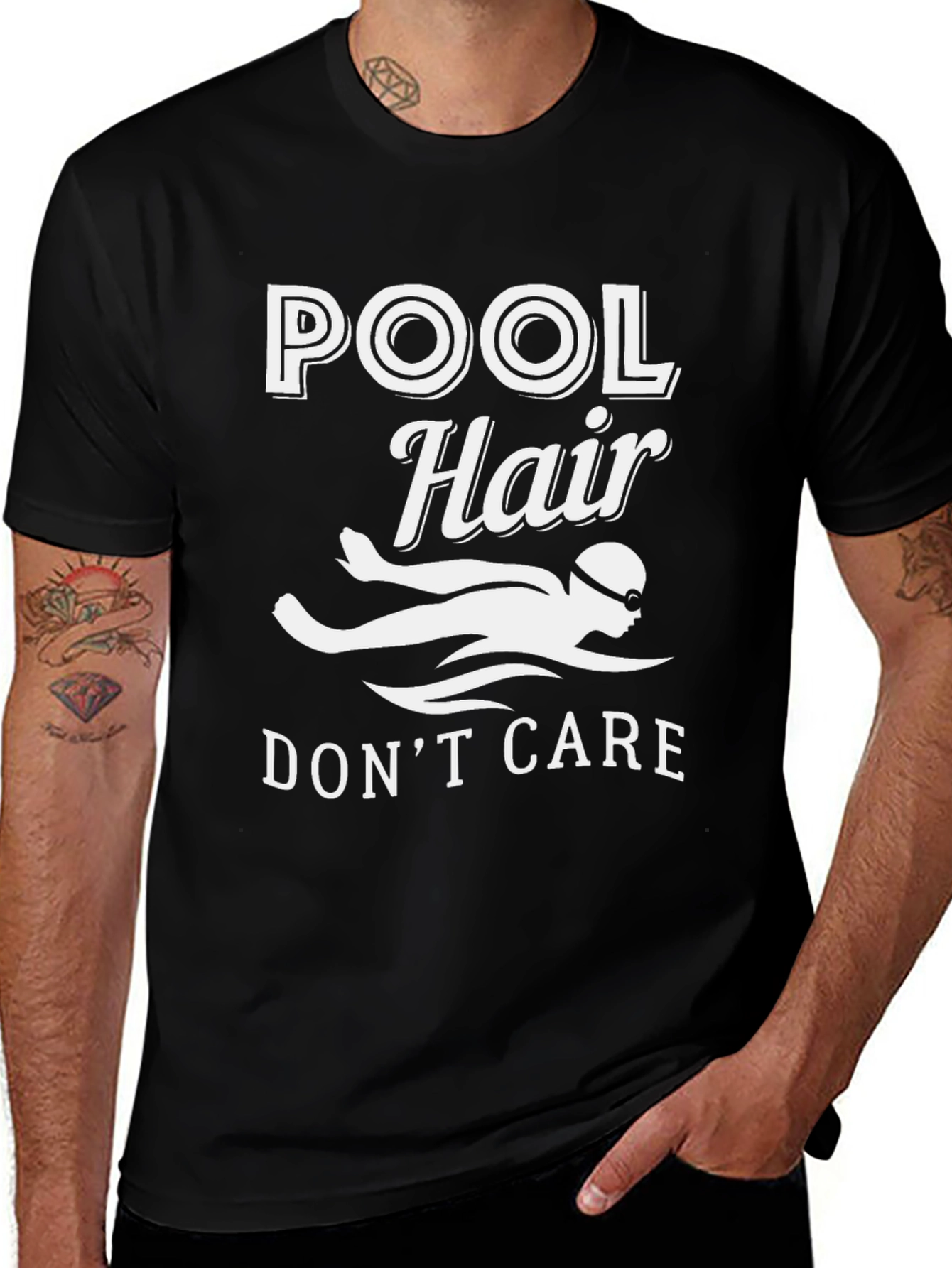 Pool Hair Don't Care Graphic T-Shirt