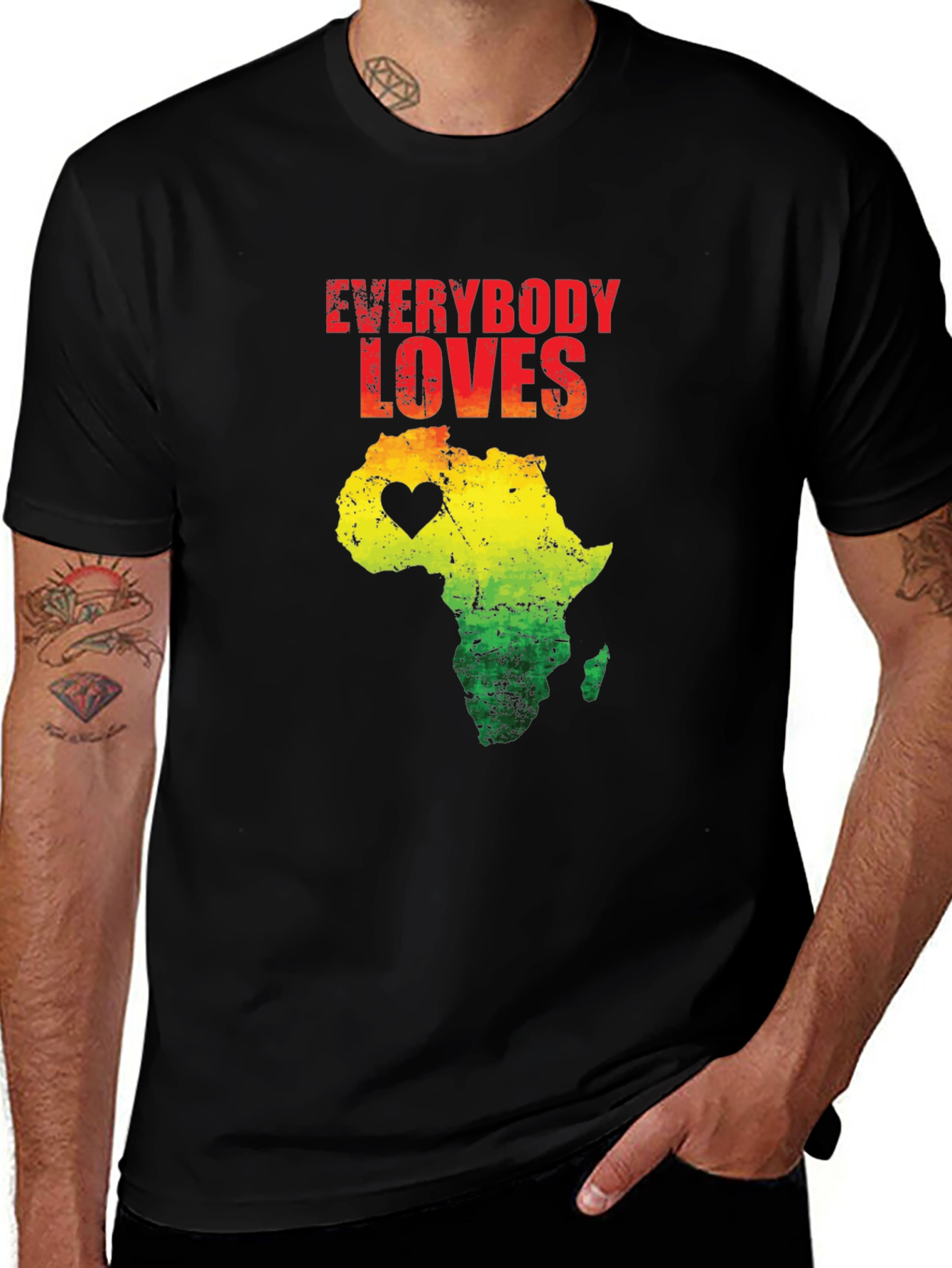 Everybody Loves Africa T-Shirt Black Graphic Tee