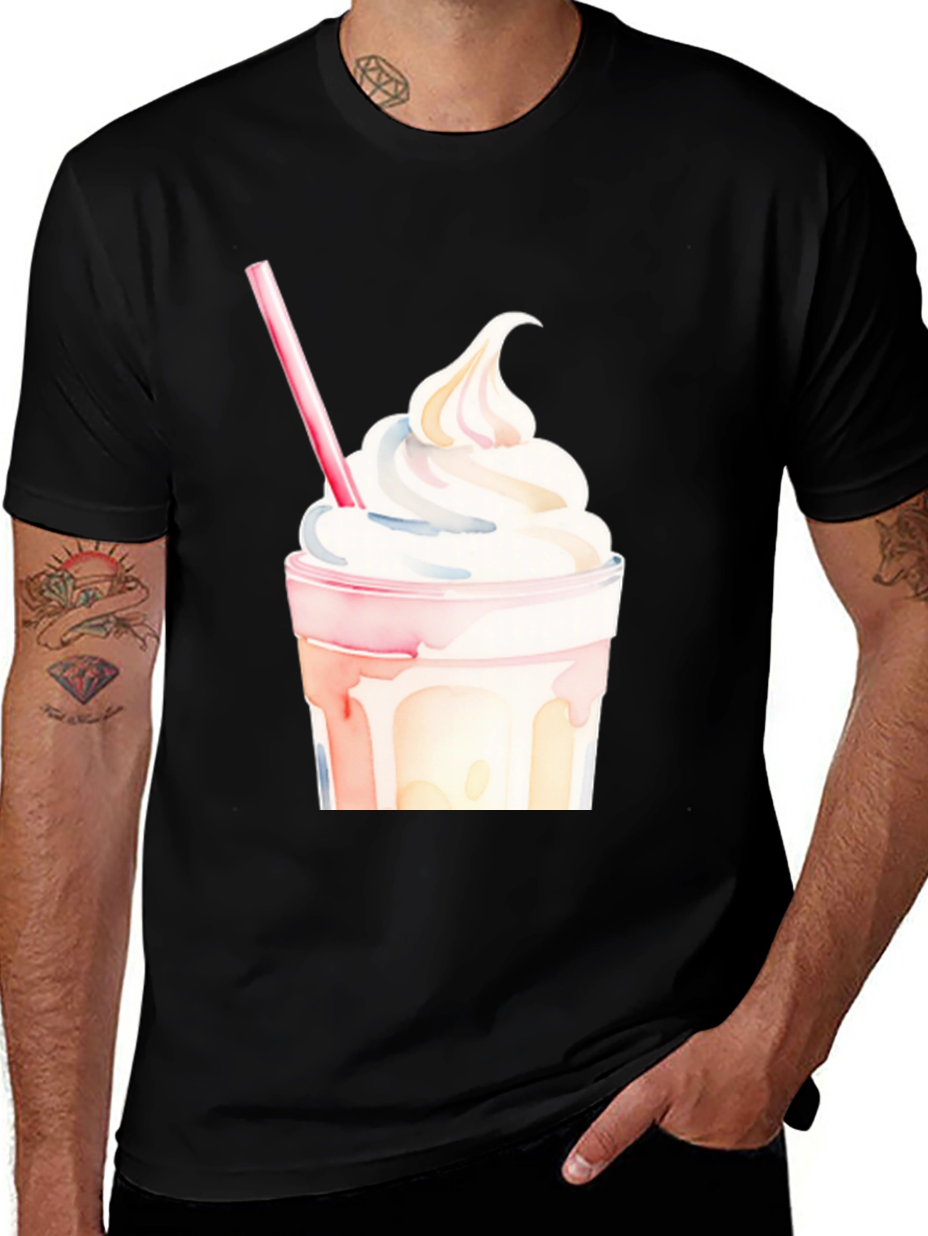 Variant 17 of Milkshake Graphic Tee - Stylish Casual Wear