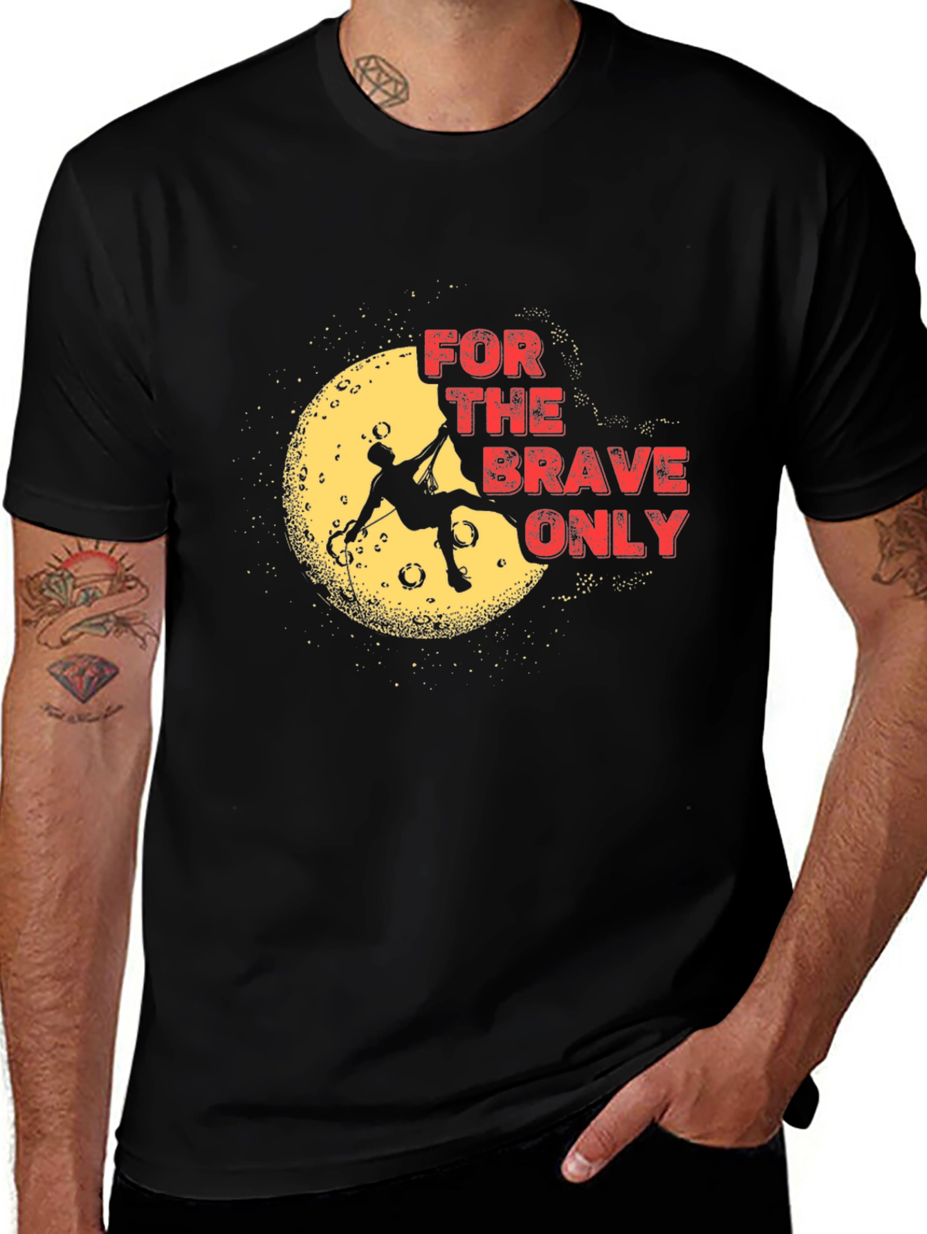 Variant 26 of For The Brave Only Climbing Graphic T-Shirt