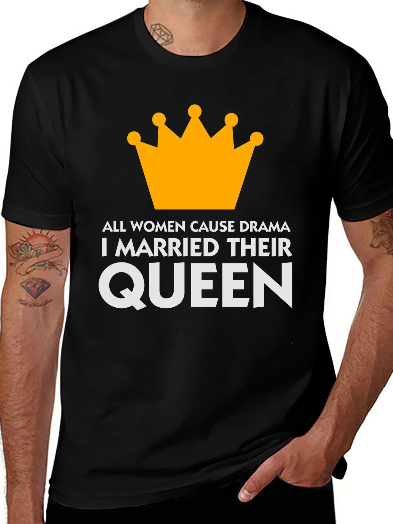 Variant 24 of Queen T-Shirt: Humorous Marital Statement Tee
