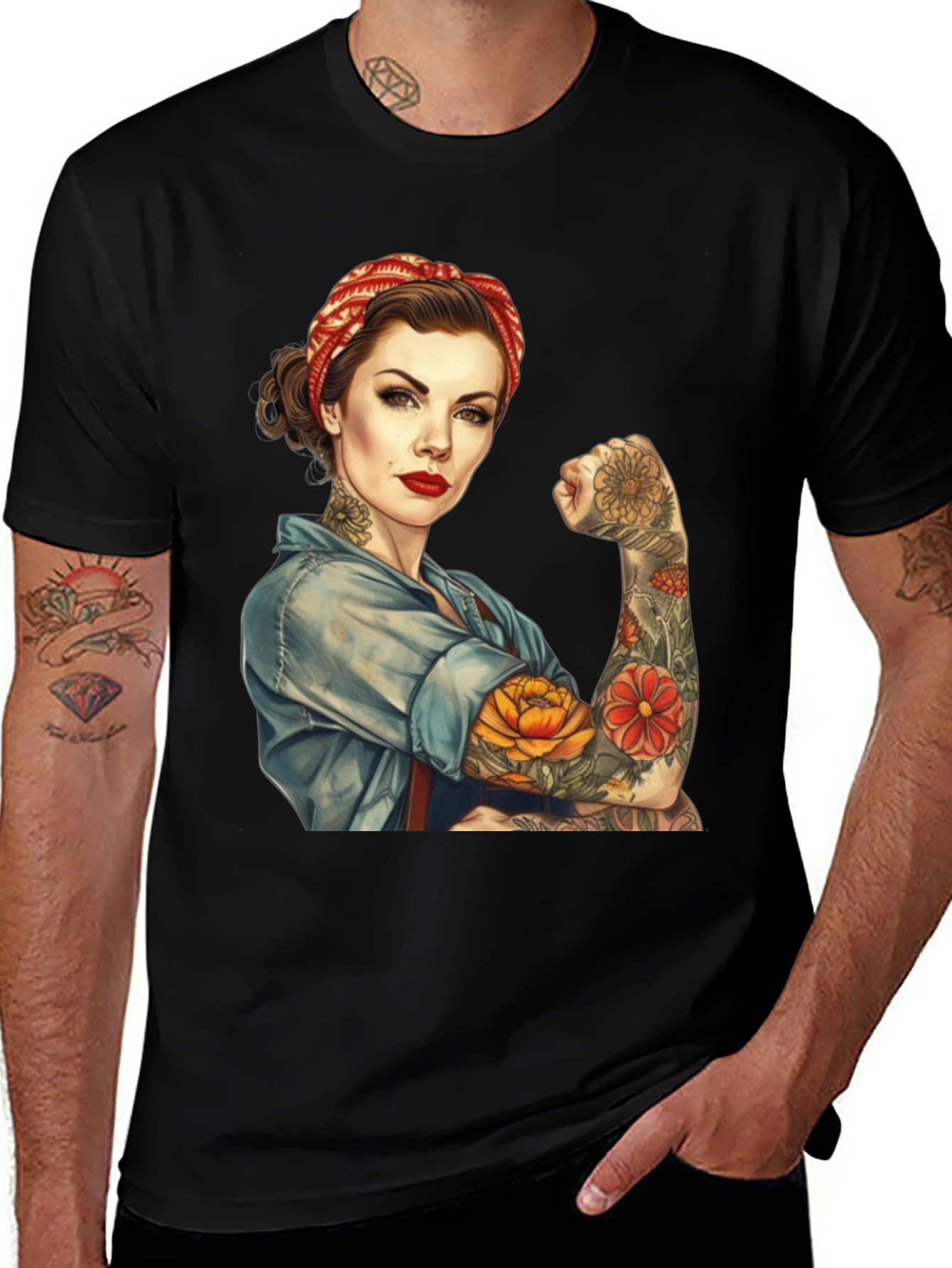 Variant 29 of Retro Rosie the Riveter Graphic T-Shirt