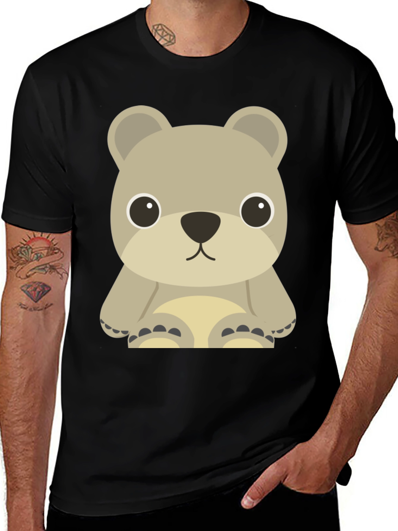 Variant 2 of Cute Cartoon Bear Graphic T-Shirt