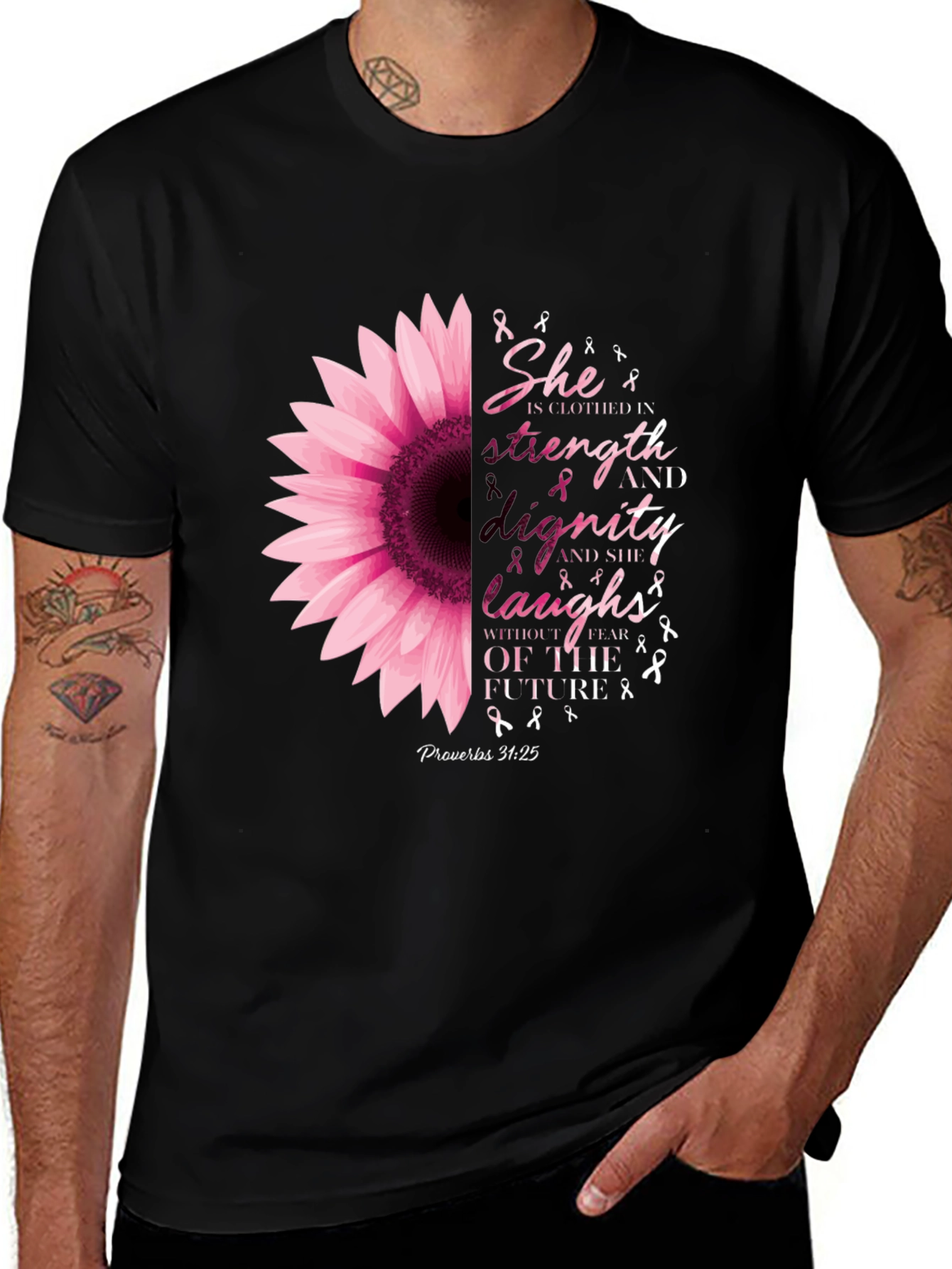 Variant 24 of Strength and Dignity Sunflower T-Shirt