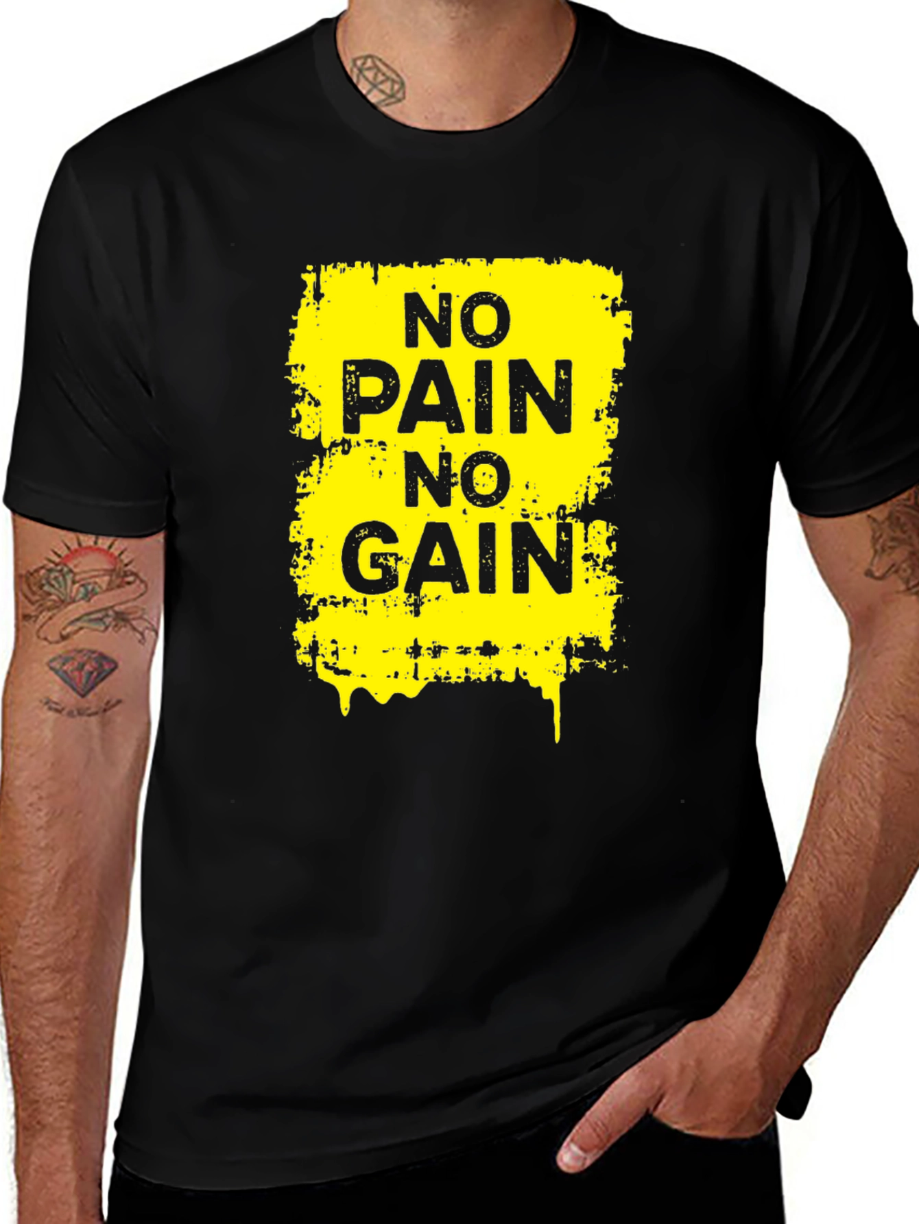 No Pain No Gain Graphic Print T-Shirt