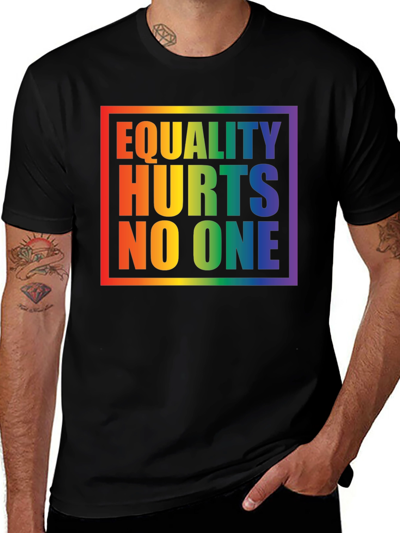 Variant 28 of Equality Hurts No One T-Shirt - Rainbow Pride