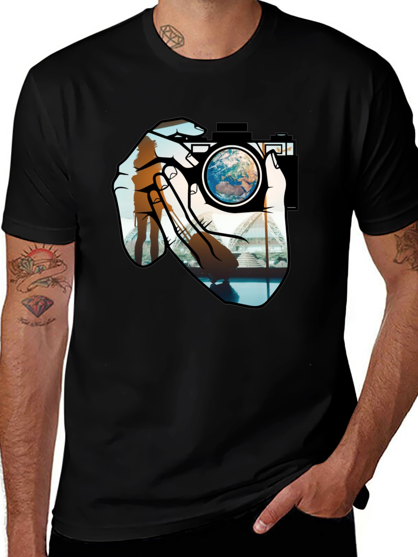 Variant 18 of World View Camera T-Shirt