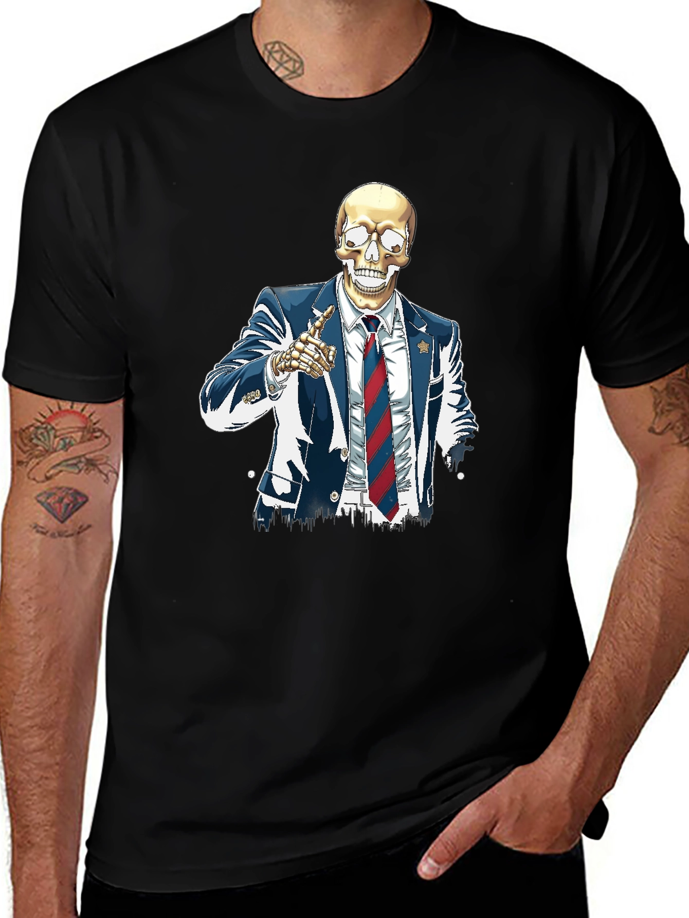 Variant 13 of Skeleton Suit Graphic T-Shirt