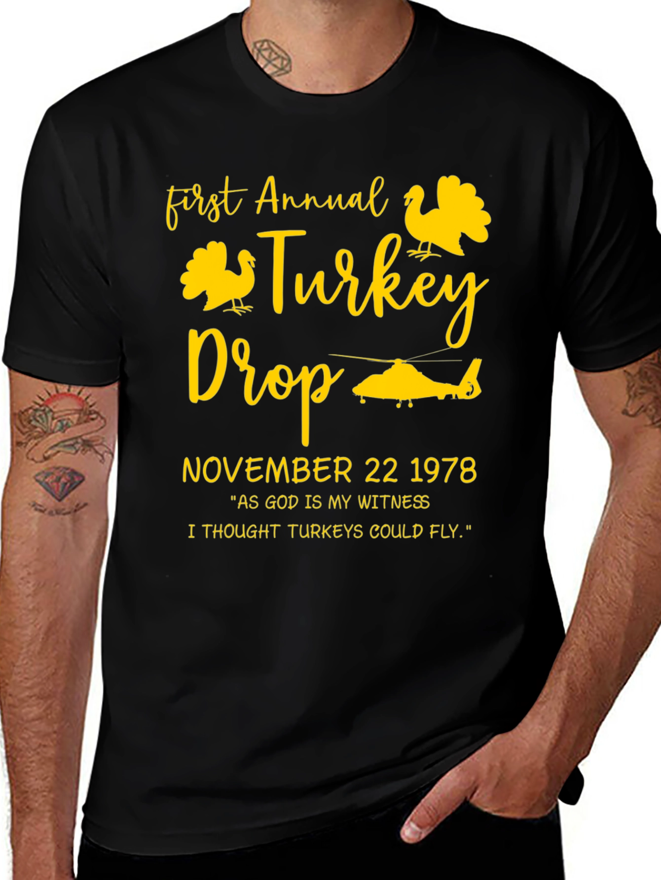 Variant 21 of First Annual Turkey Drop T-Shirt - November 22 1978
