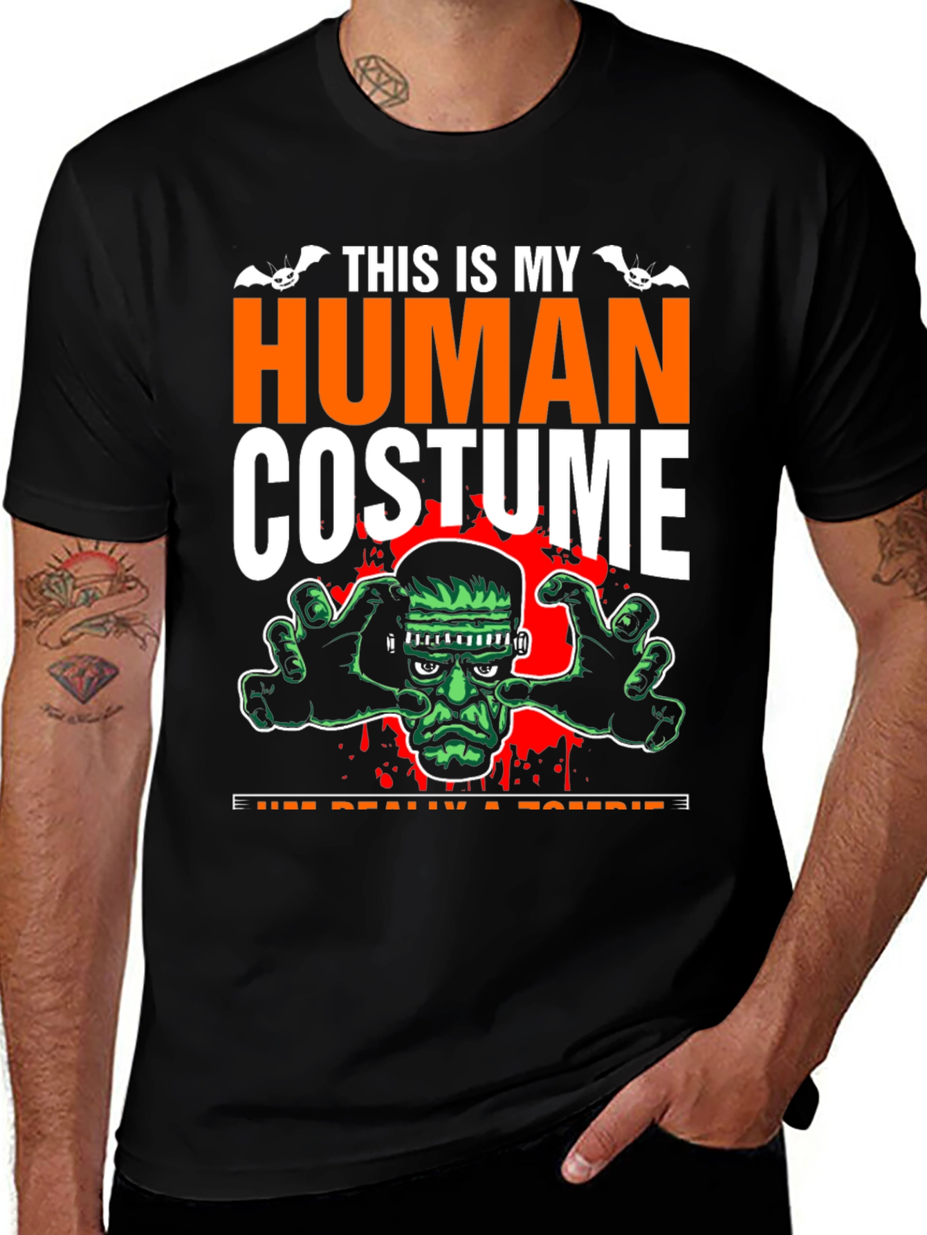 Variant 24 of Halloween Human Costume Zombie T-Shirt