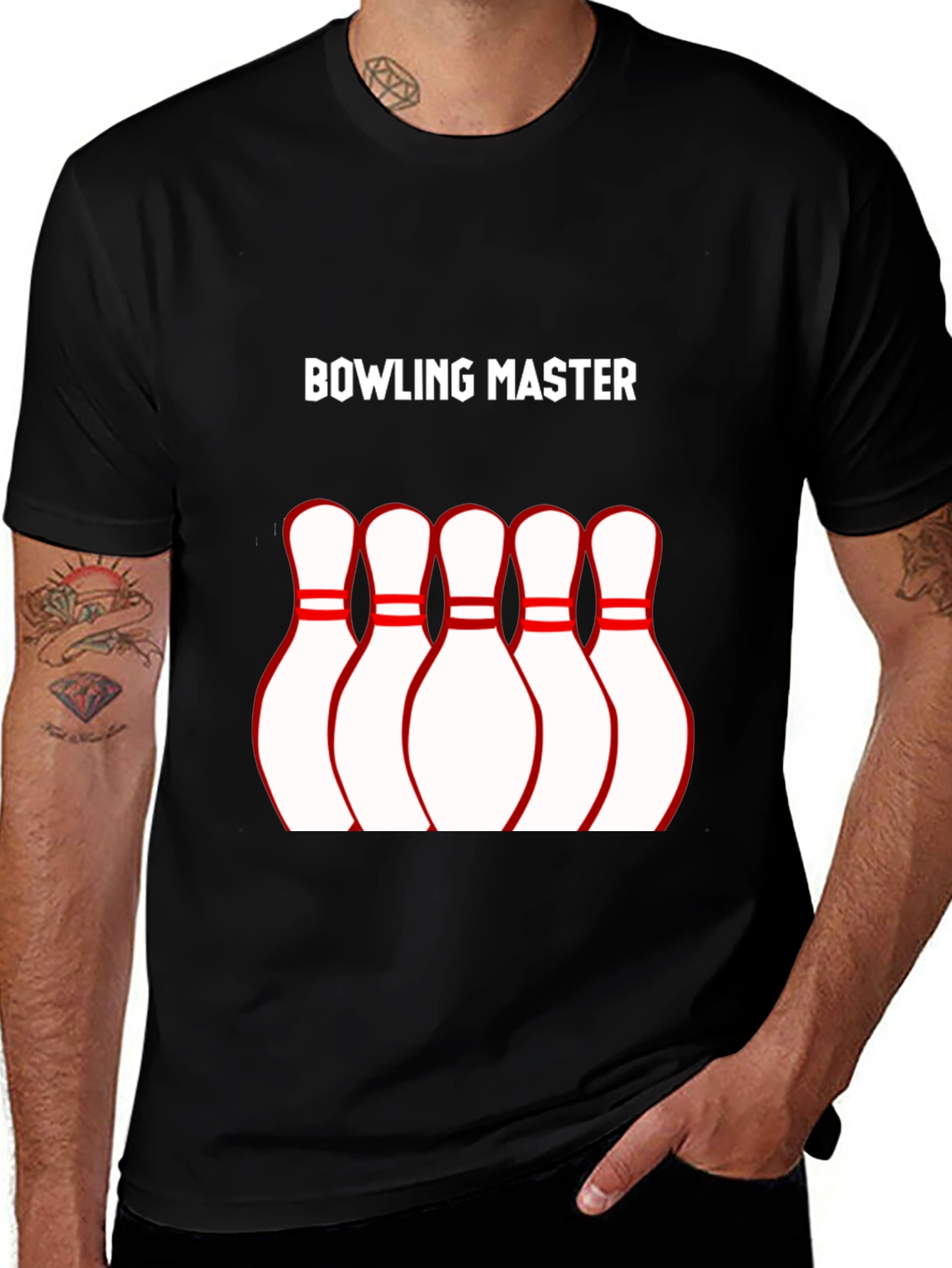 Variant 20 of Bowling Master Black T-Shirt