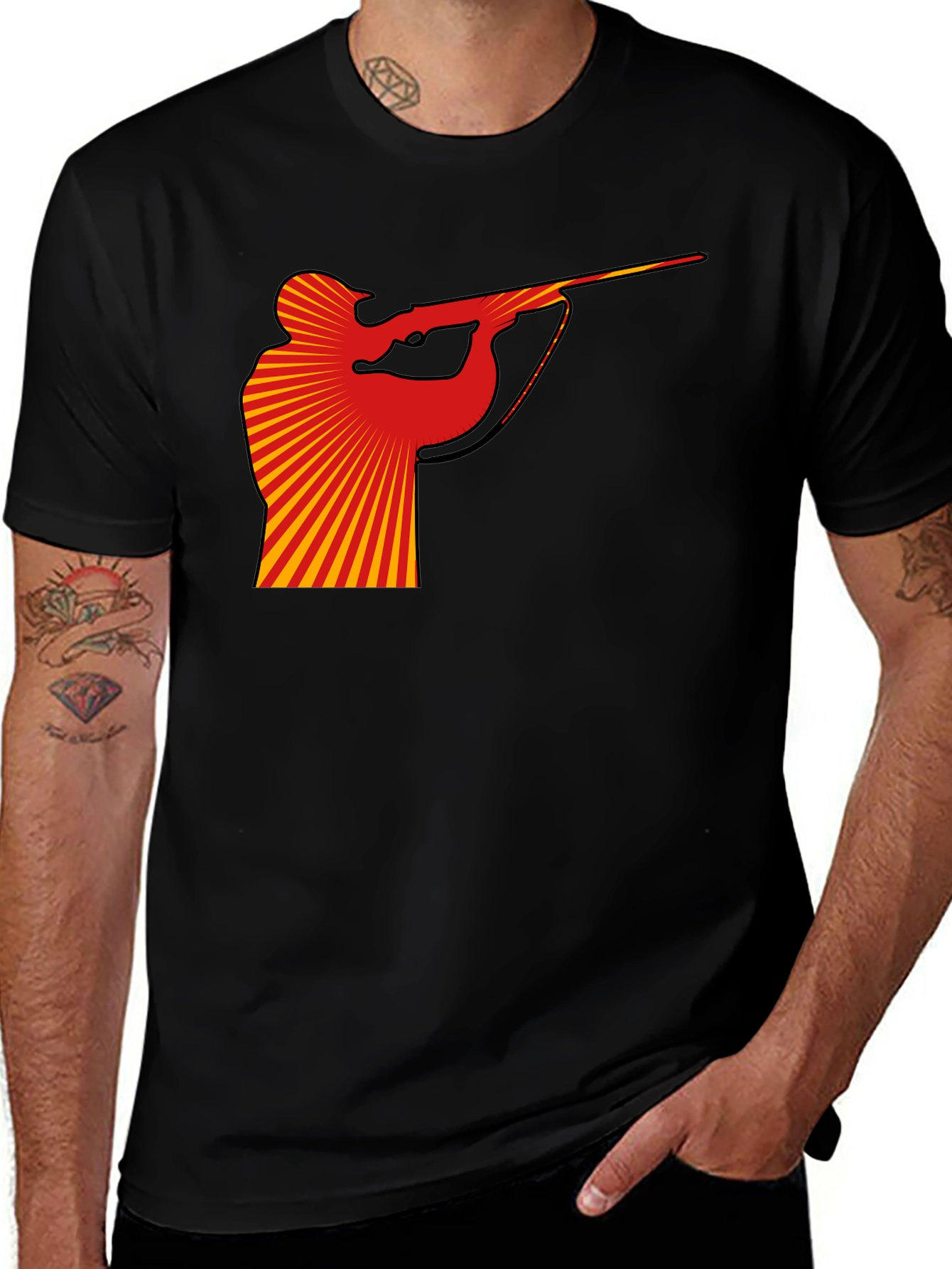 Variant 26 of Rifle Shooter Graphic Tee - Bold Design
