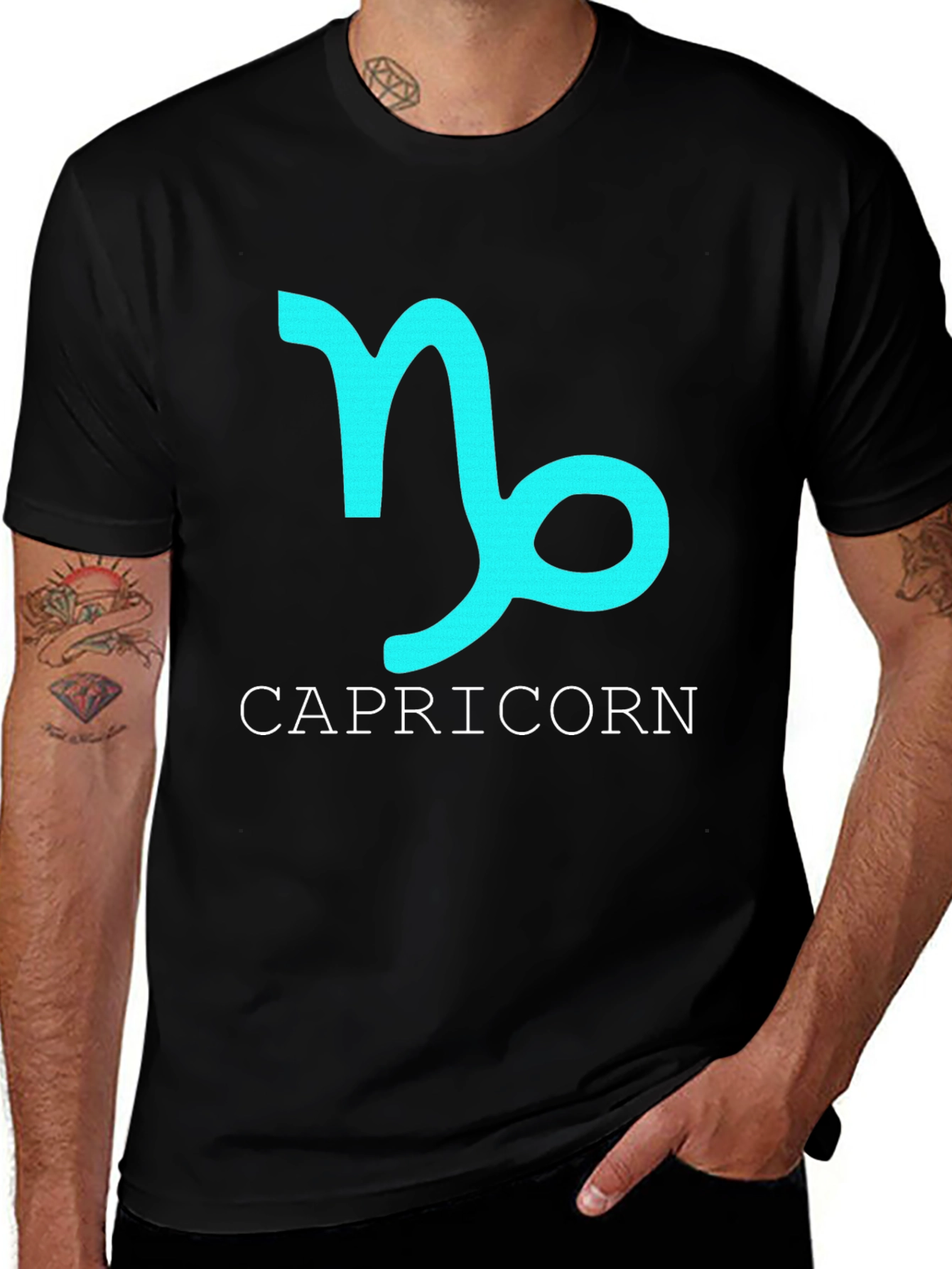 Capricorn Zodiac Sign Black T-Shirt