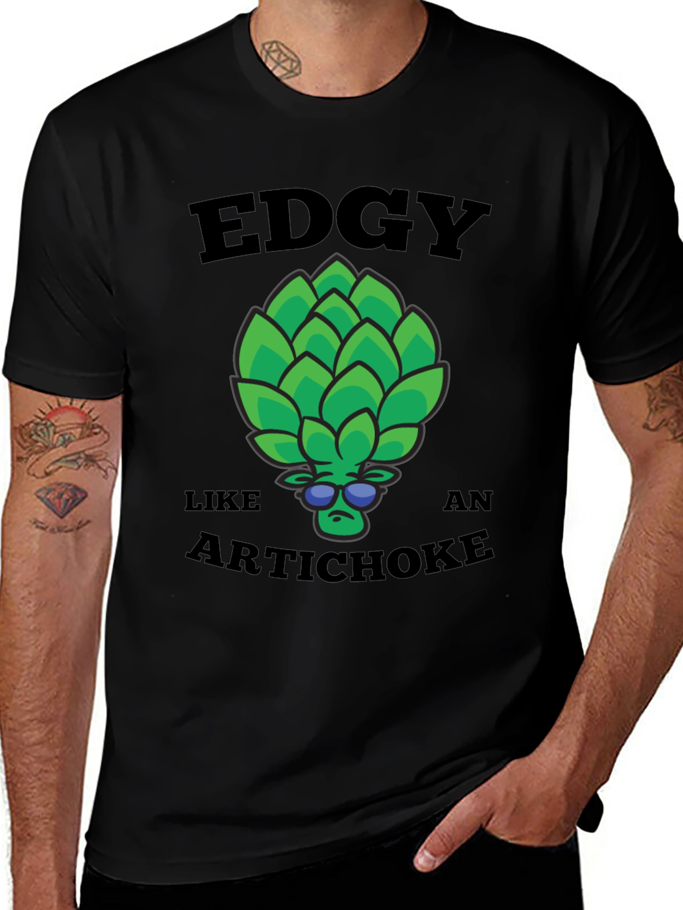 Variant 17 of Edgy Artichoke Graphic Tee - Cool & Quirky