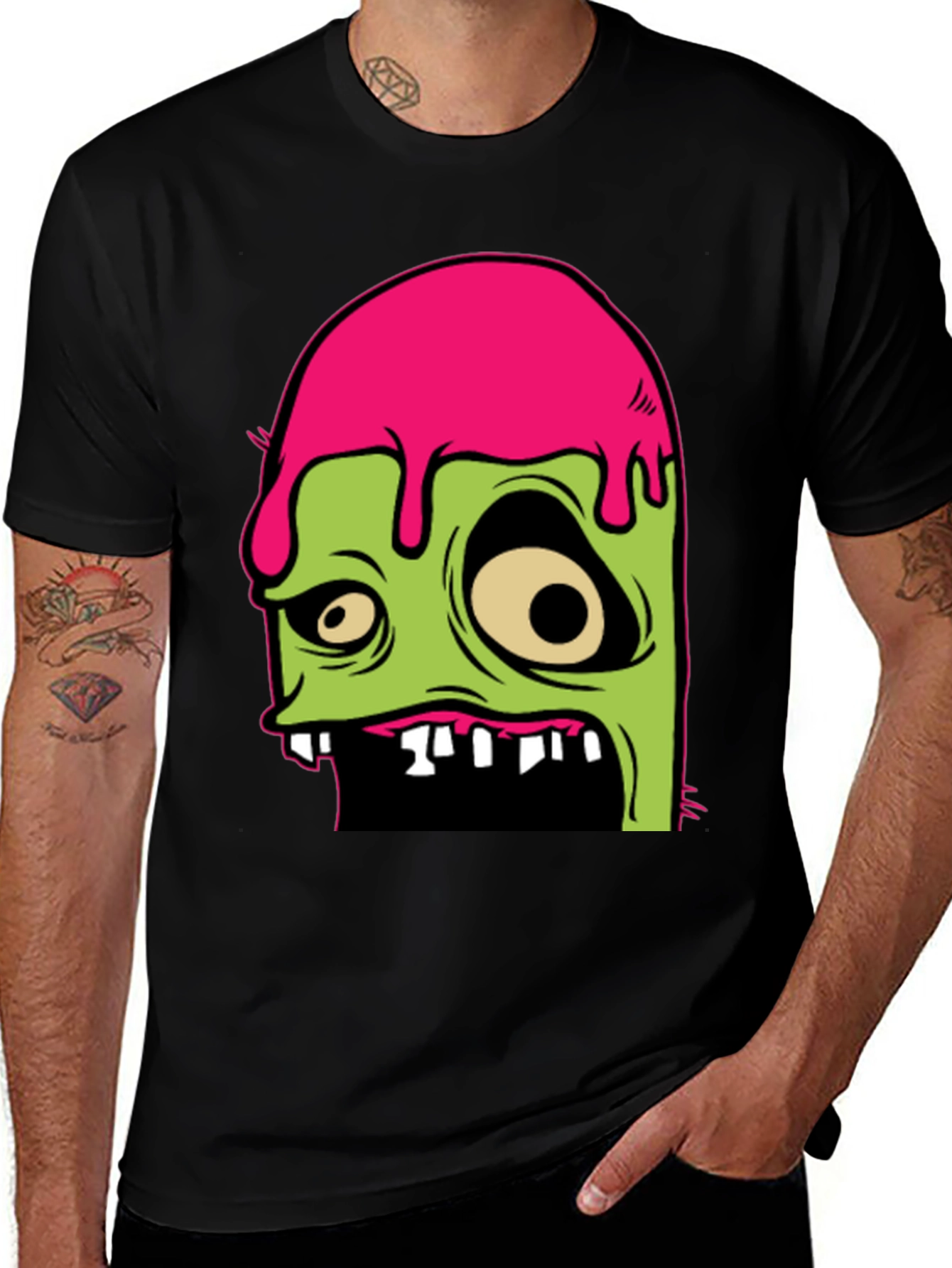 Variant 13 of Zombie Brains Men's T-Shirt - Black