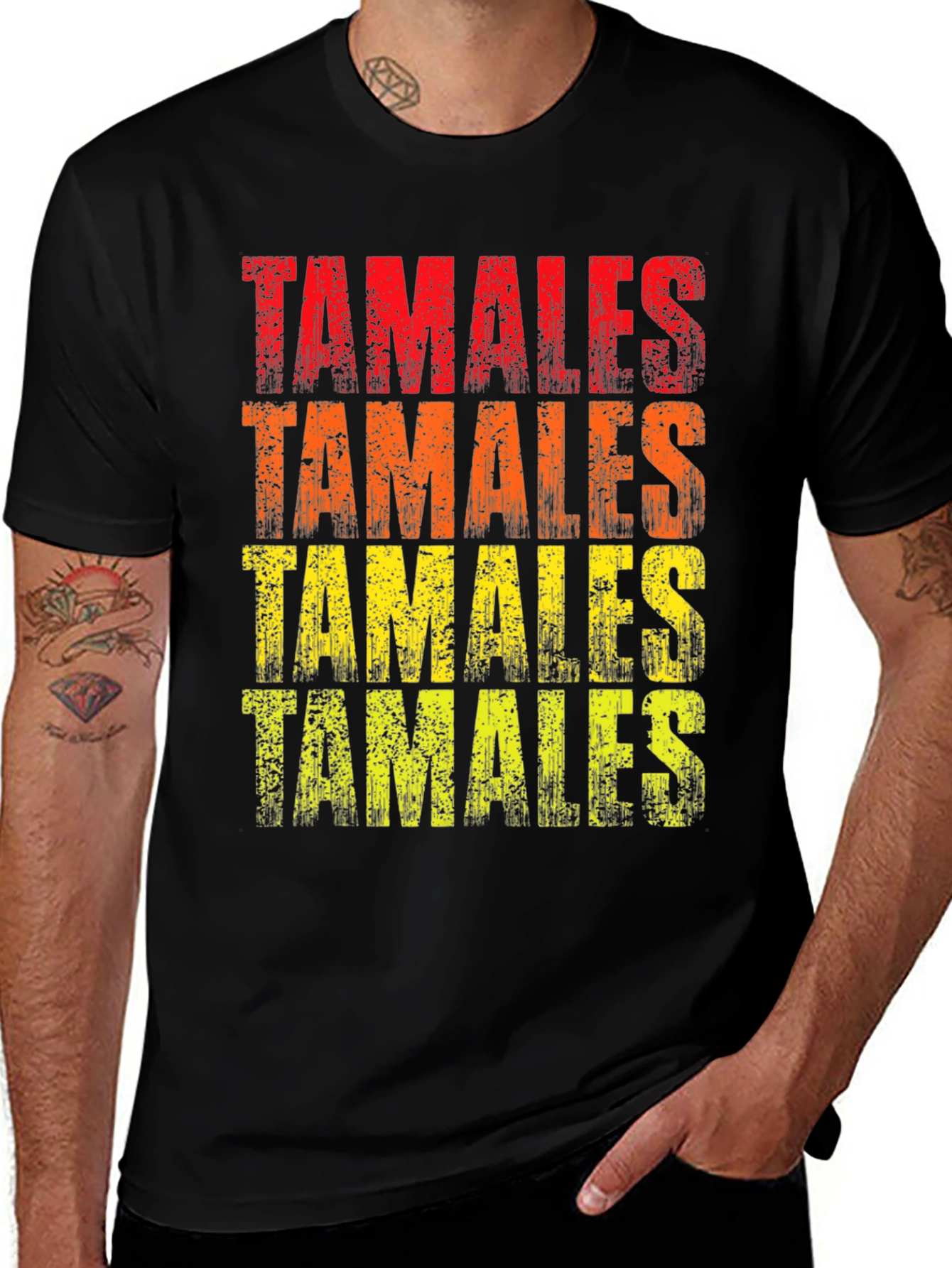 Variant 4 of Tamales Graphic T-Shirt - Distressed Style