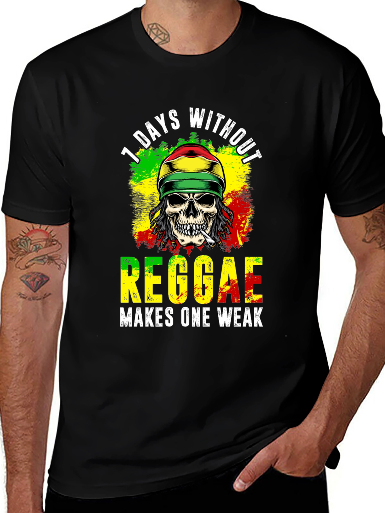 Variant 5 of Reggae Skull Graphic Tee