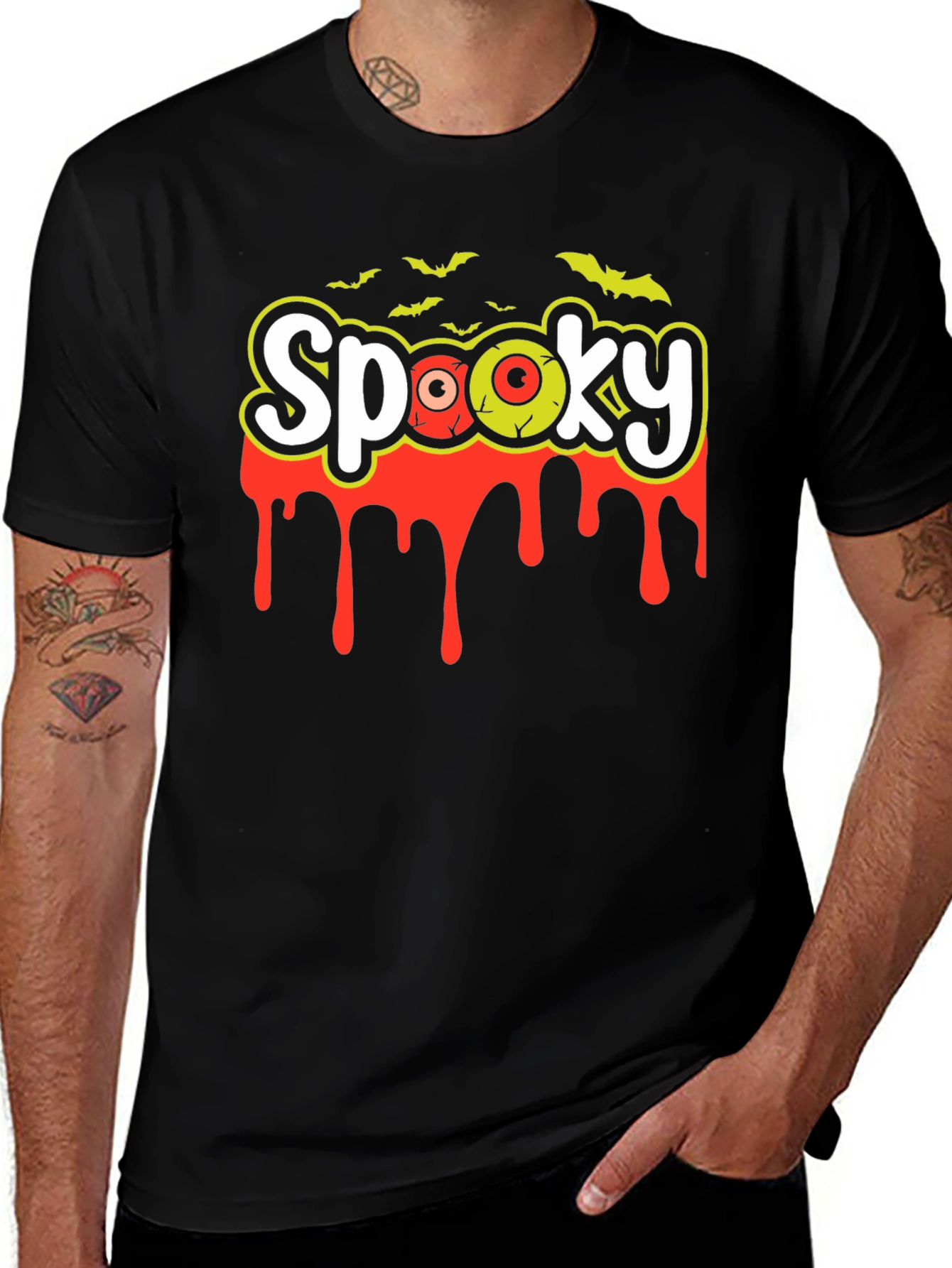 Spooky Halloween T-Shirt - Bloody Eyeball Design