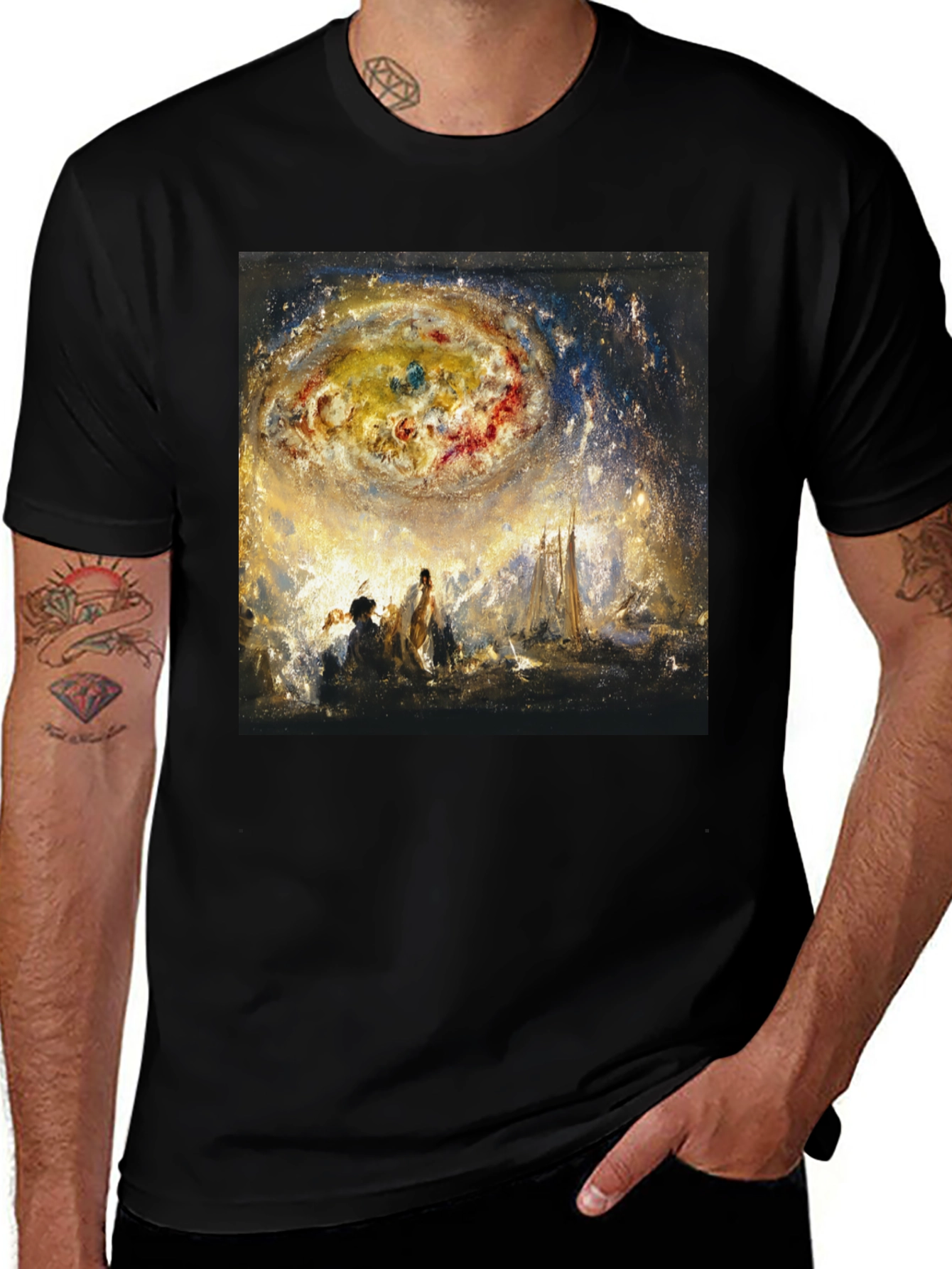 Variant 7 of Celestial Art Black T-Shirt