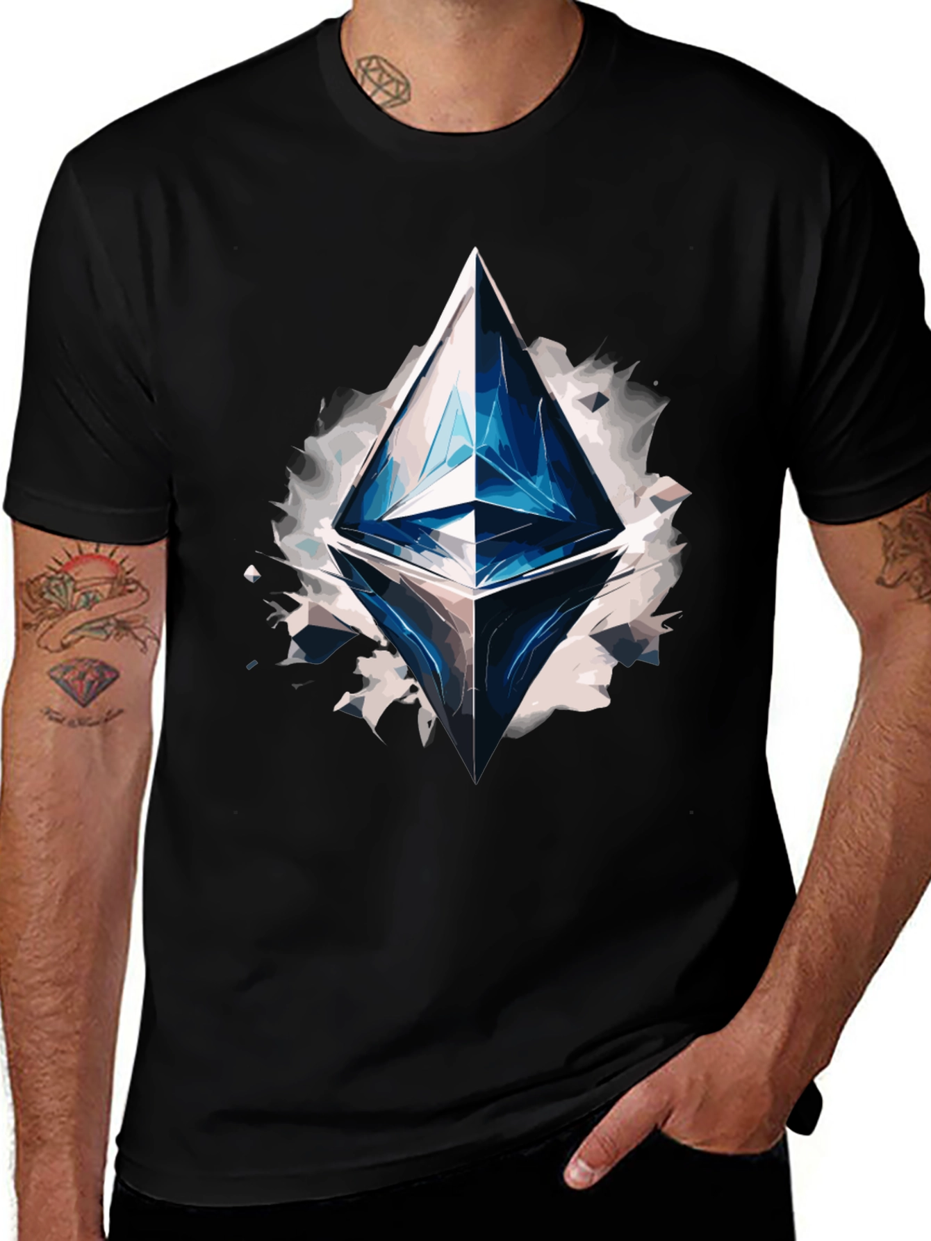 Variant 14 of Ethereum Crypto Black T-Shirt