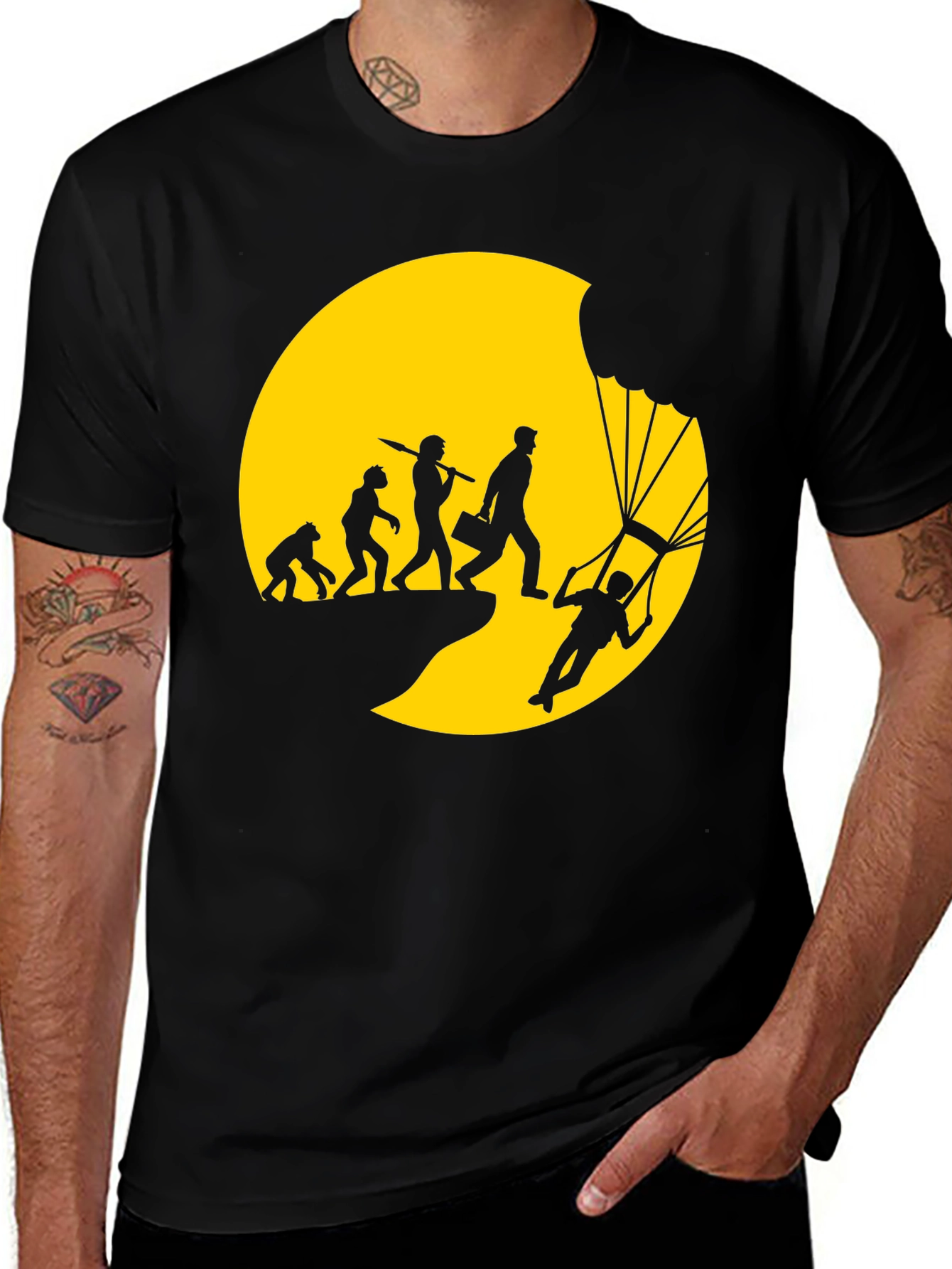 Variant 30 of Evolution of Skydiving Men's T-Shirt