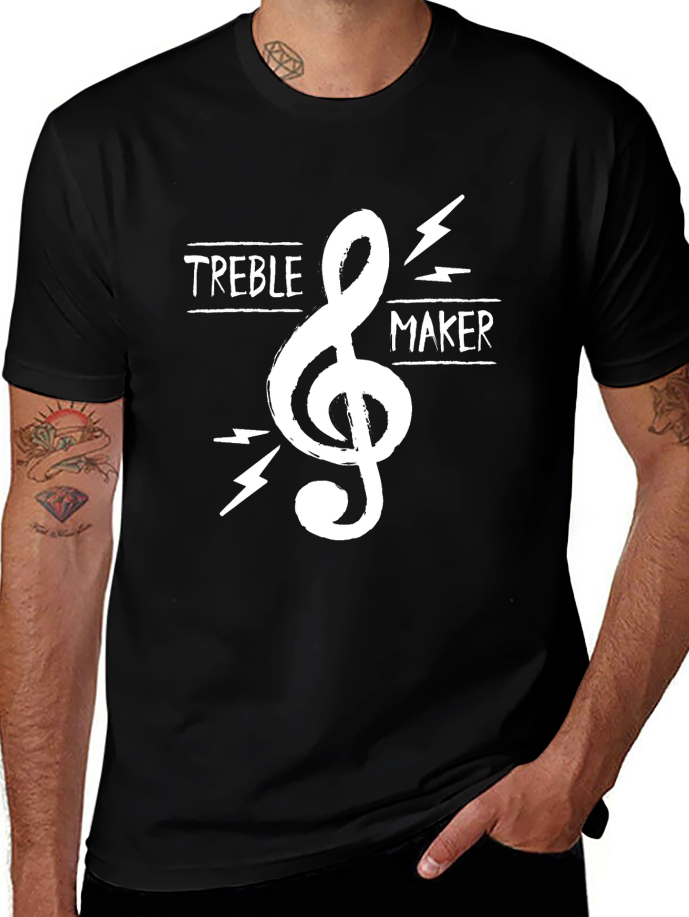 Variant 22 of Treble Maker Black T-Shirt - Music Lover Gift