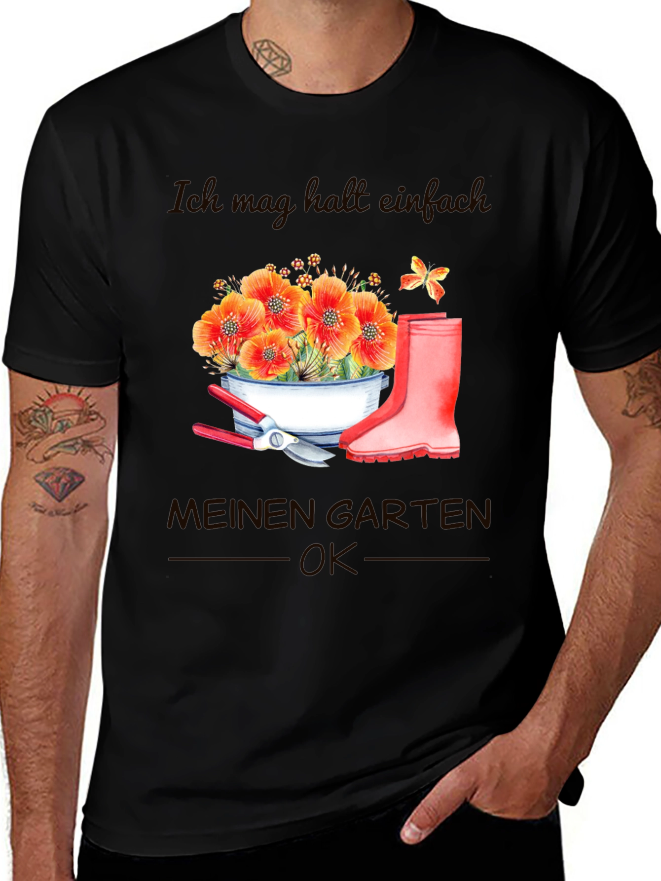 Variant 30 of Gardener T-Shirt: "I Just Love My Garden OK"