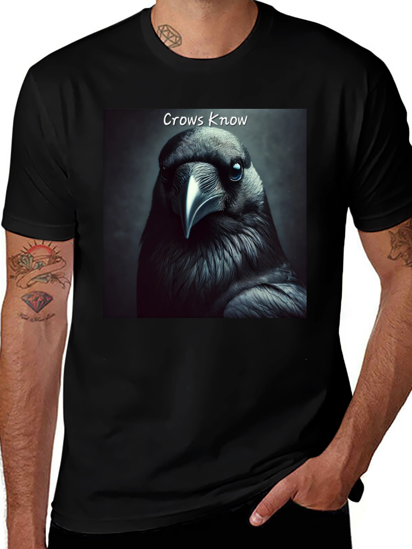 Crows Know Graphic T-Shirt - Raven Tee
