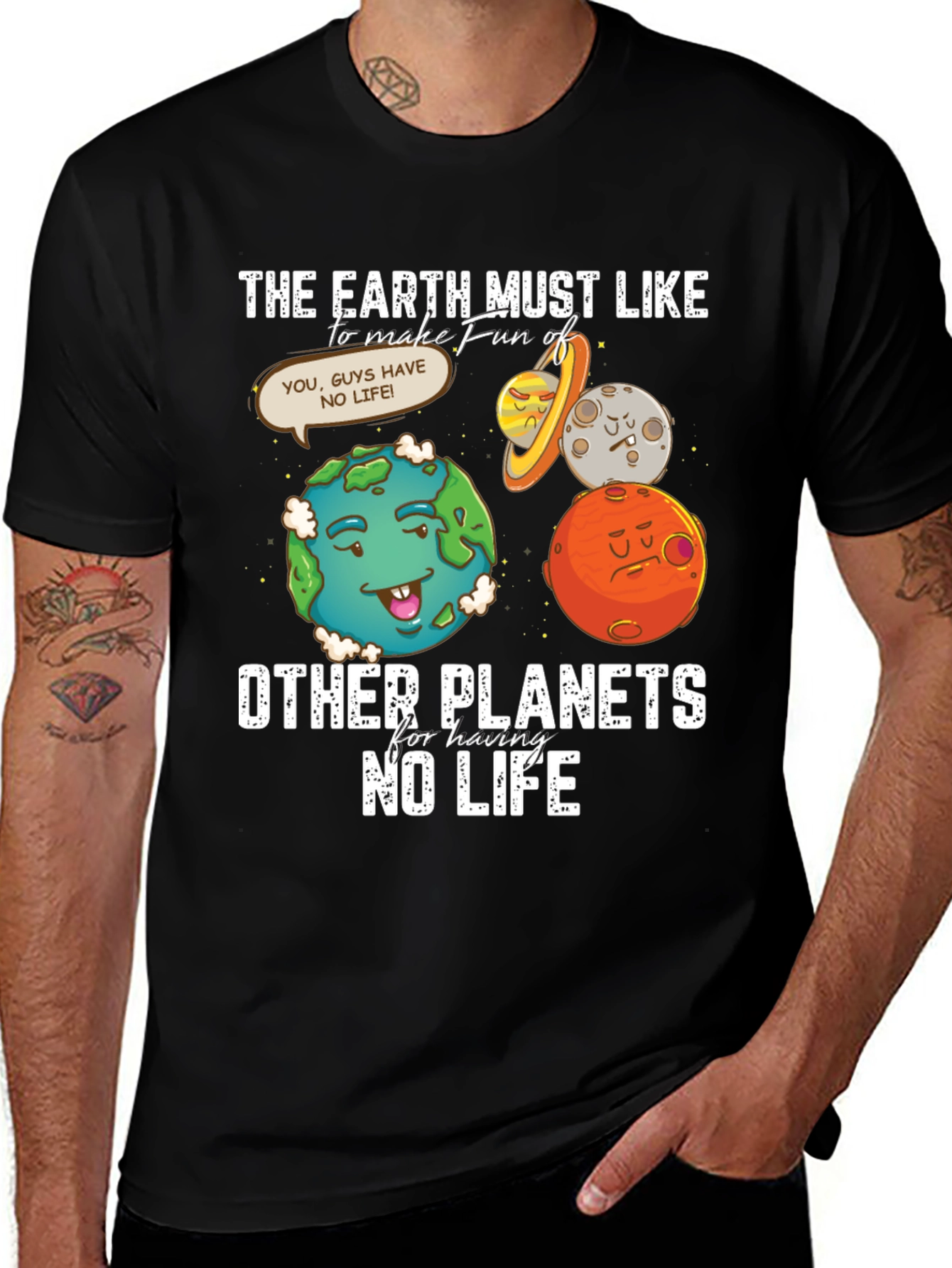 Variant 15 of Funny Earth Humor Graphic T-Shirt