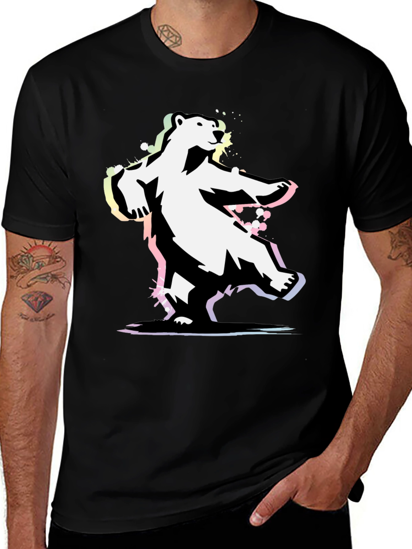Variant 2 of Cool Bear Graphic Tee - Black T-Shirt
