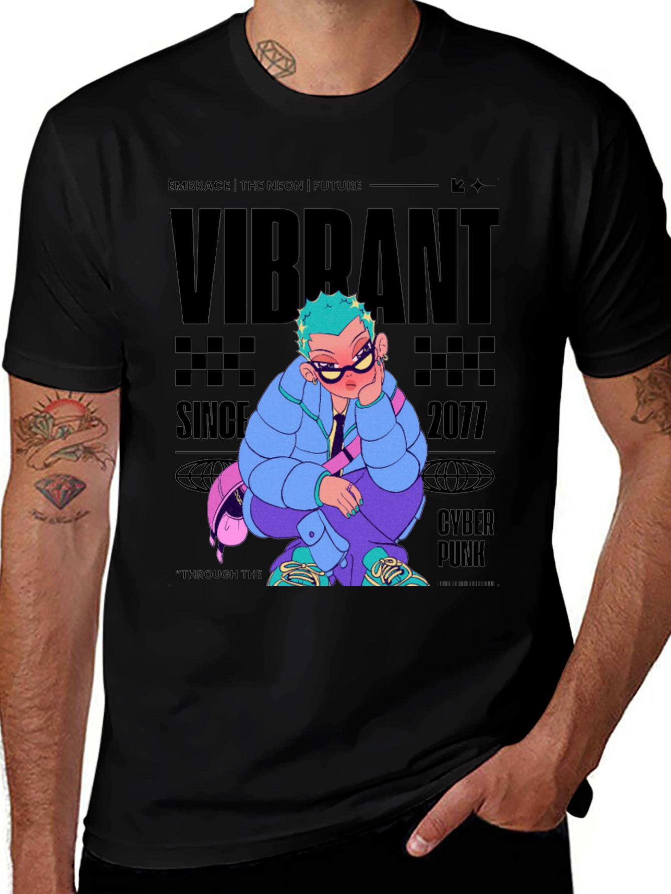 Vibrant Cyberpunk 2077 Graphic T-Shirt