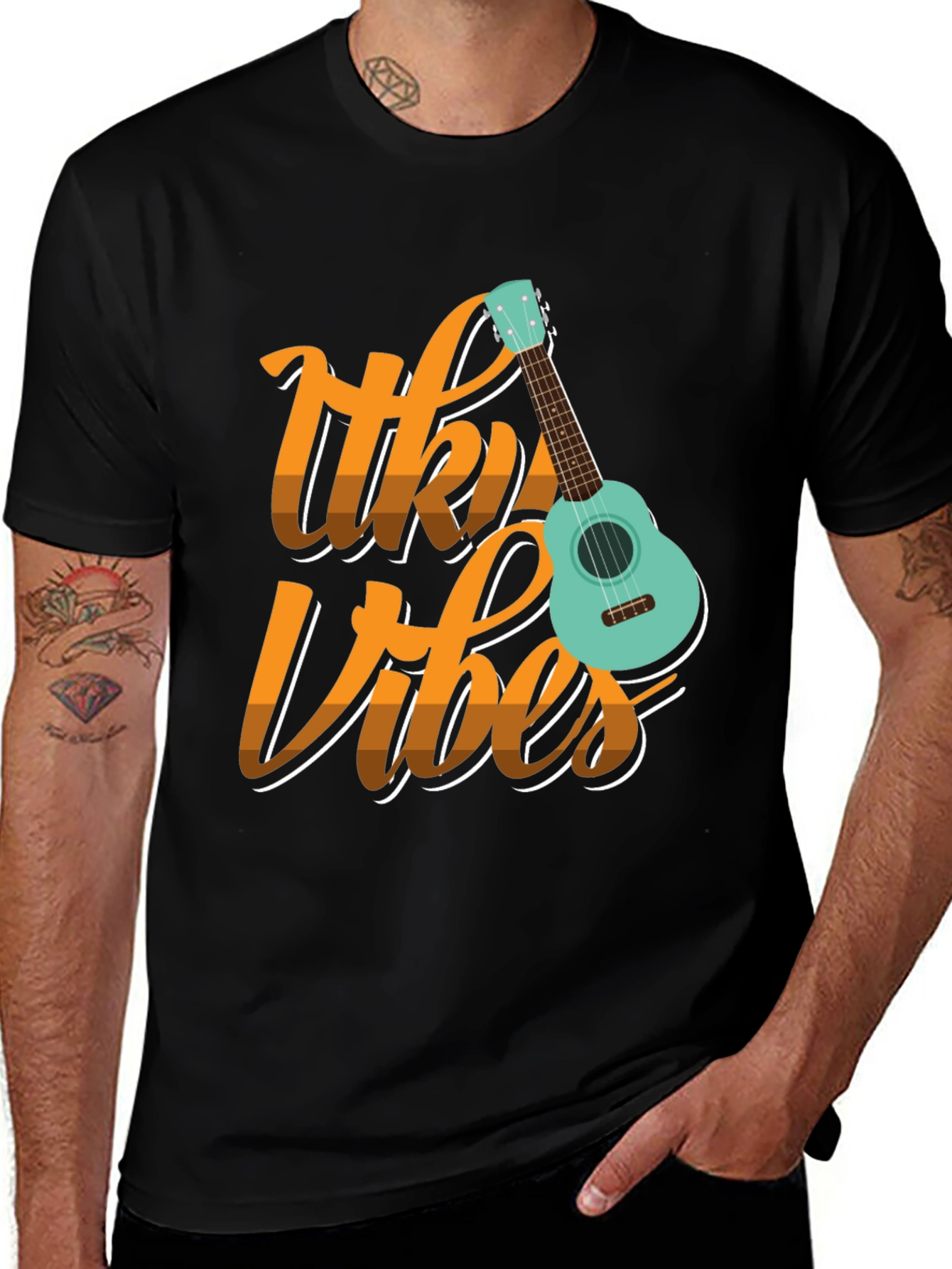 Variant 10 of Ukulele Vibes Graphic T-Shirt