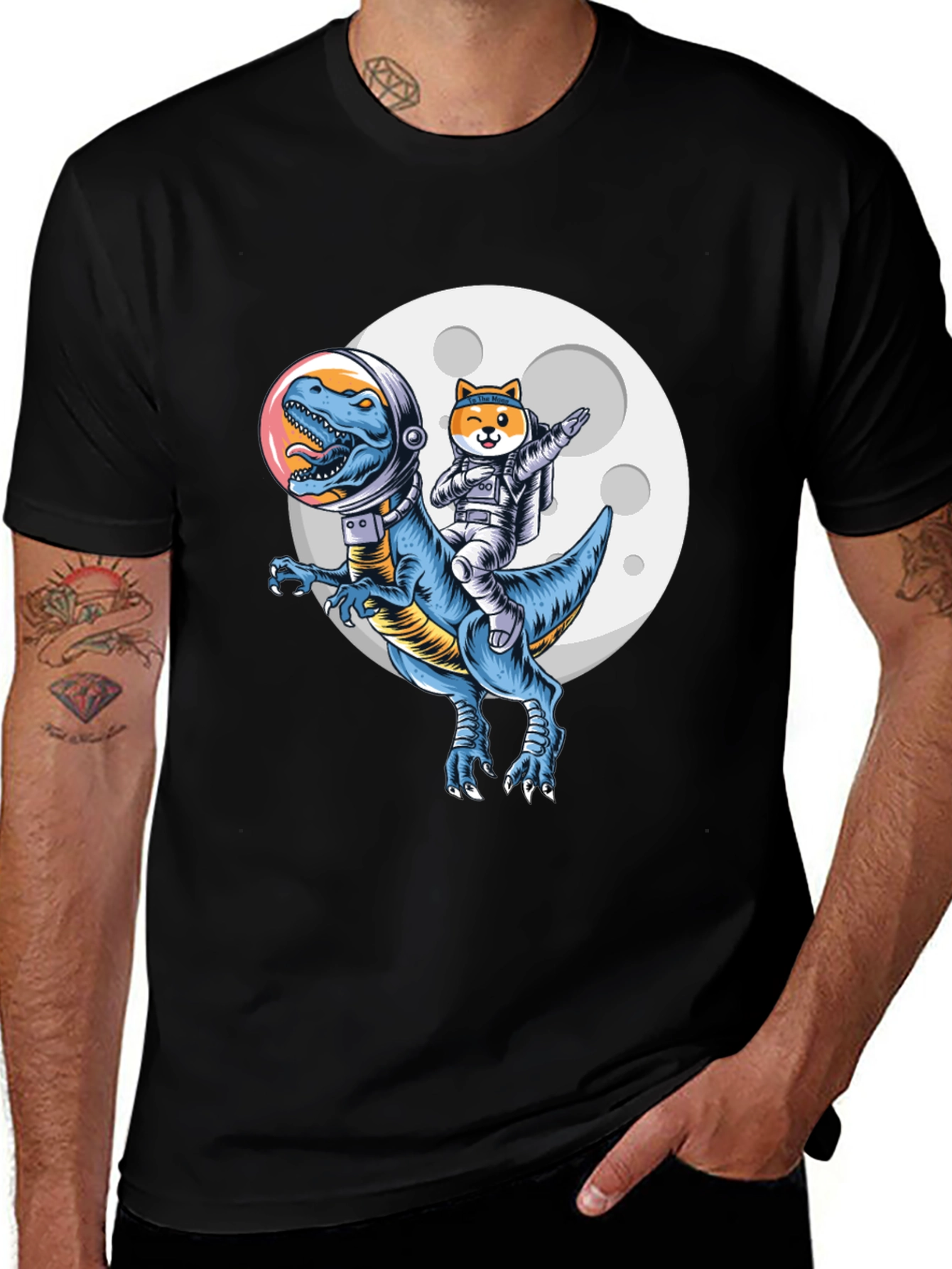 Variant 22 of Dino & Doge Space T-Shirt