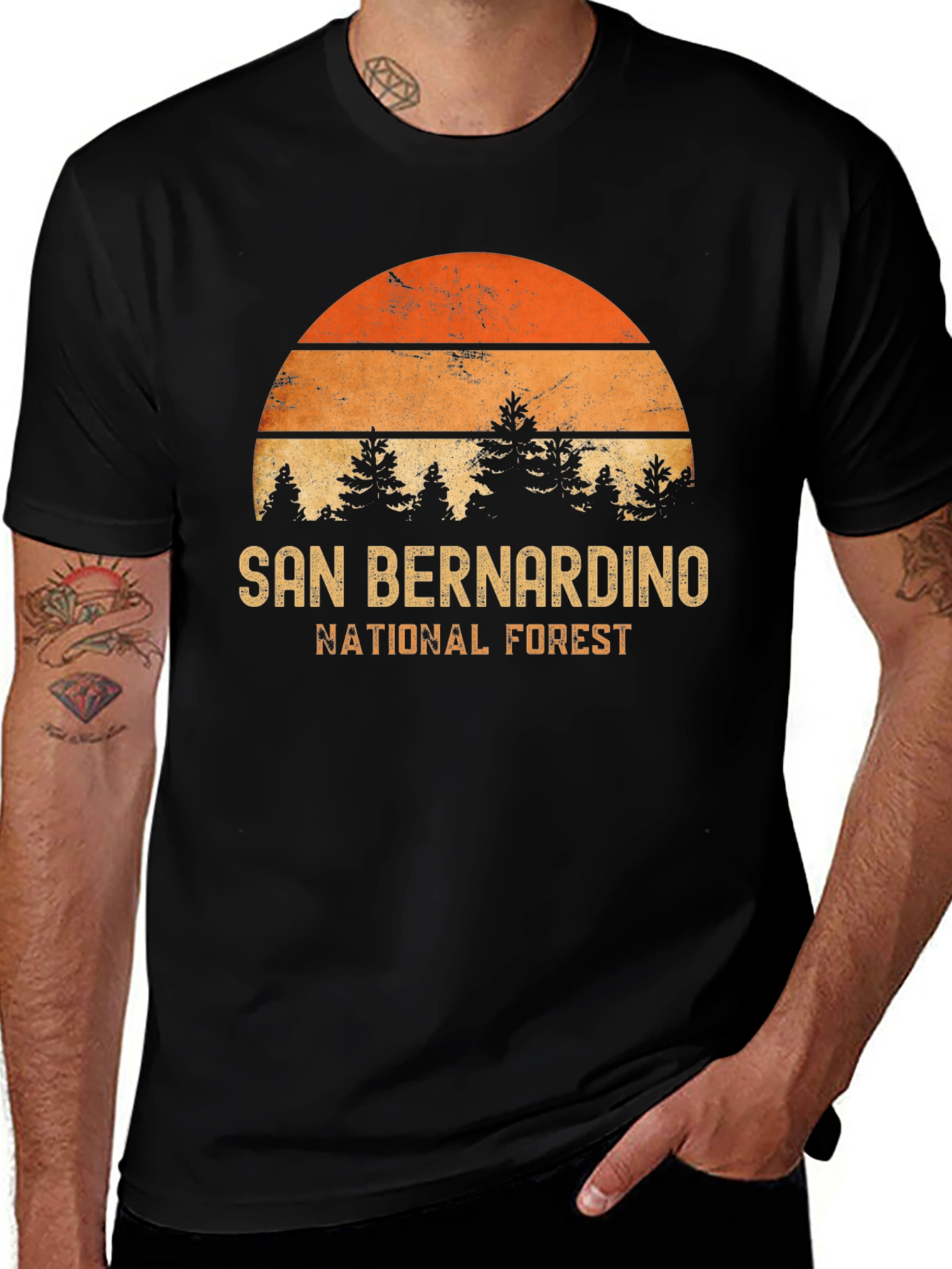 San Bernardino National Forest Retro T-Shirt