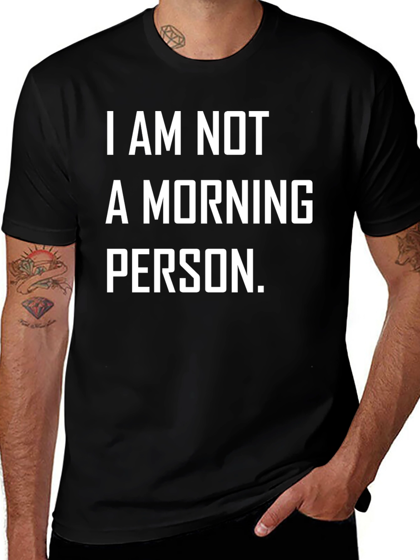 Variant 21 of I AM NOT A MORNING PERSON. Graphic T-Shirt