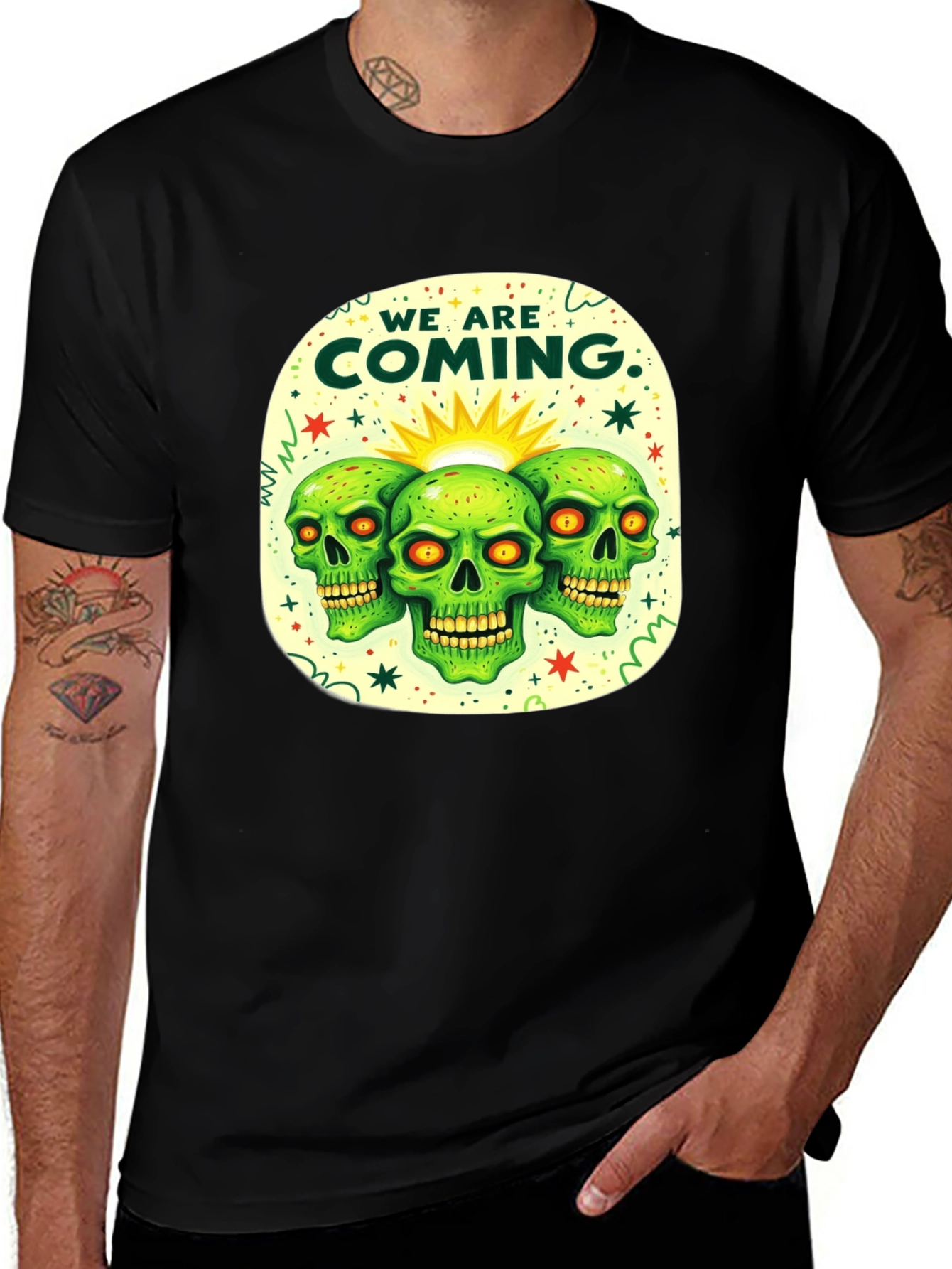 Variant 13 of Skull Graphic Tee - We Are Coming T-Shirt
