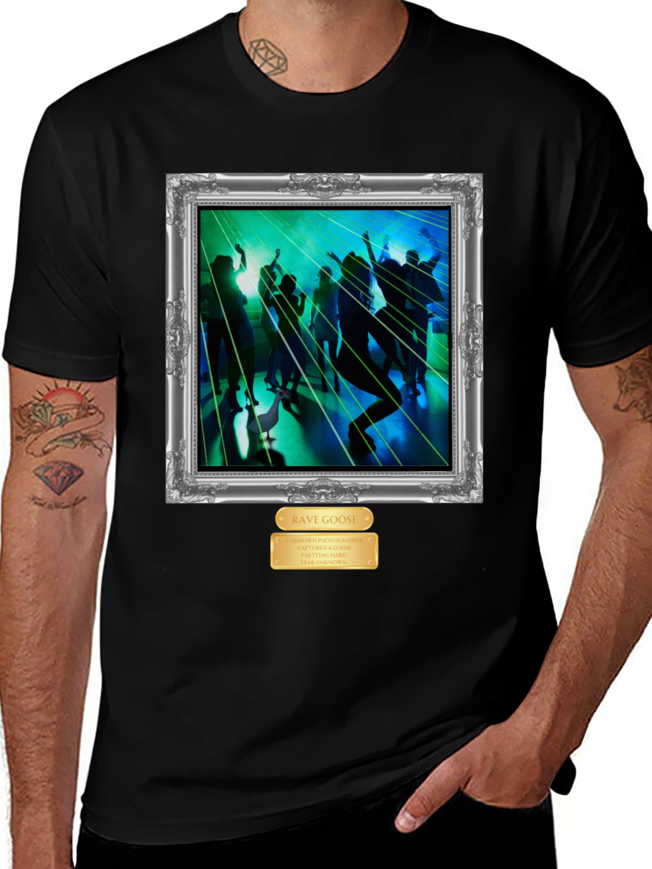 Variant 14 of Rave Goose Framed Graphic T-Shirt