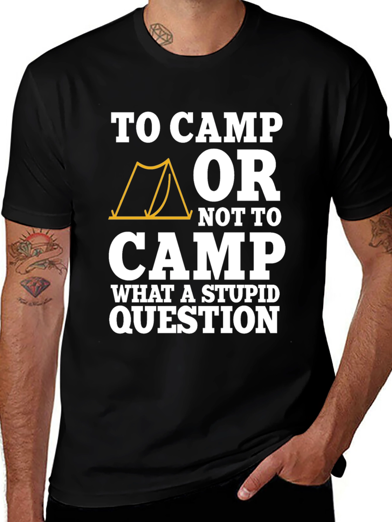 Variant 7 of Camping Humor Graphic Tee - To Camp or Not to Camp T-Shirt