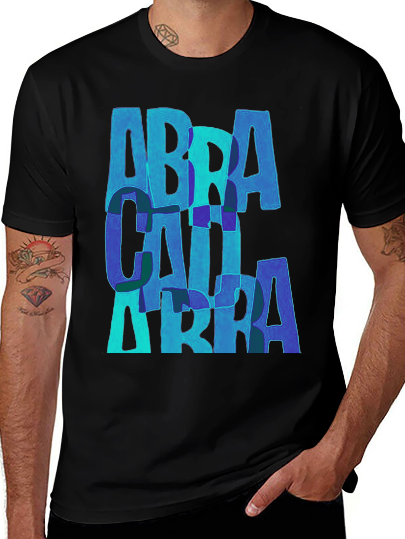 Variant 2 of Abracadabra Graphic Print Black T-Shirt