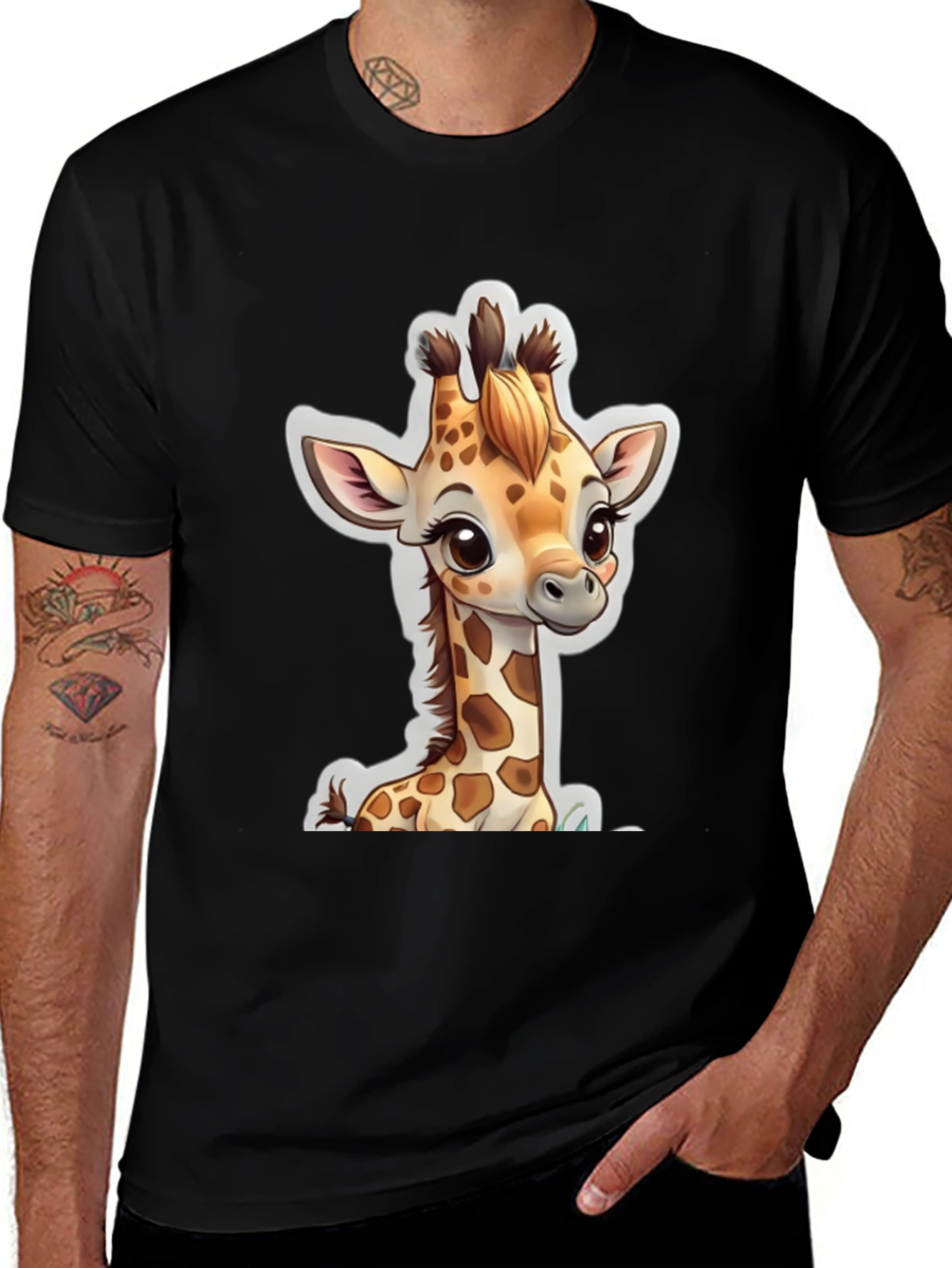 Variant 22 of Cute Giraffe Graphic Tee - Stylish Animal Lover Shirt