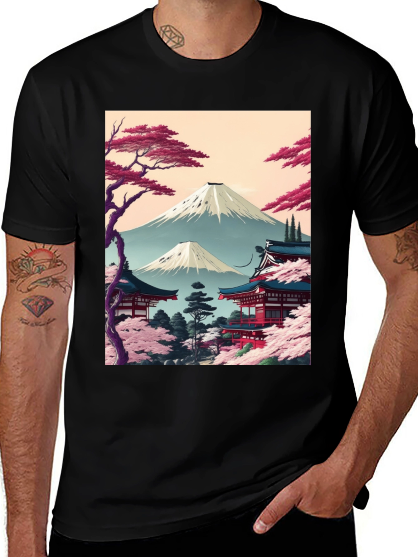 Variant 29 of Japanese Mt. Fuji Graphic T-Shirt
